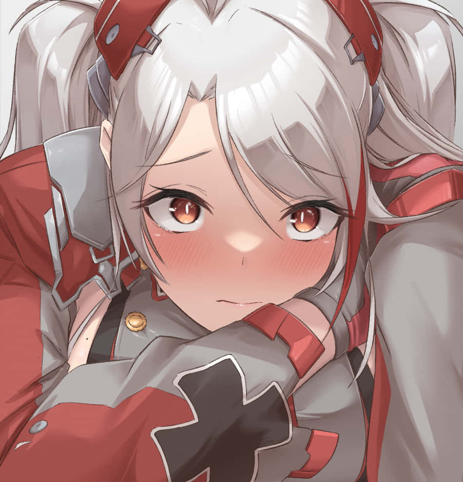 Azur Lane, Prinz Eugen, white hair, SD Phone Wallpaper