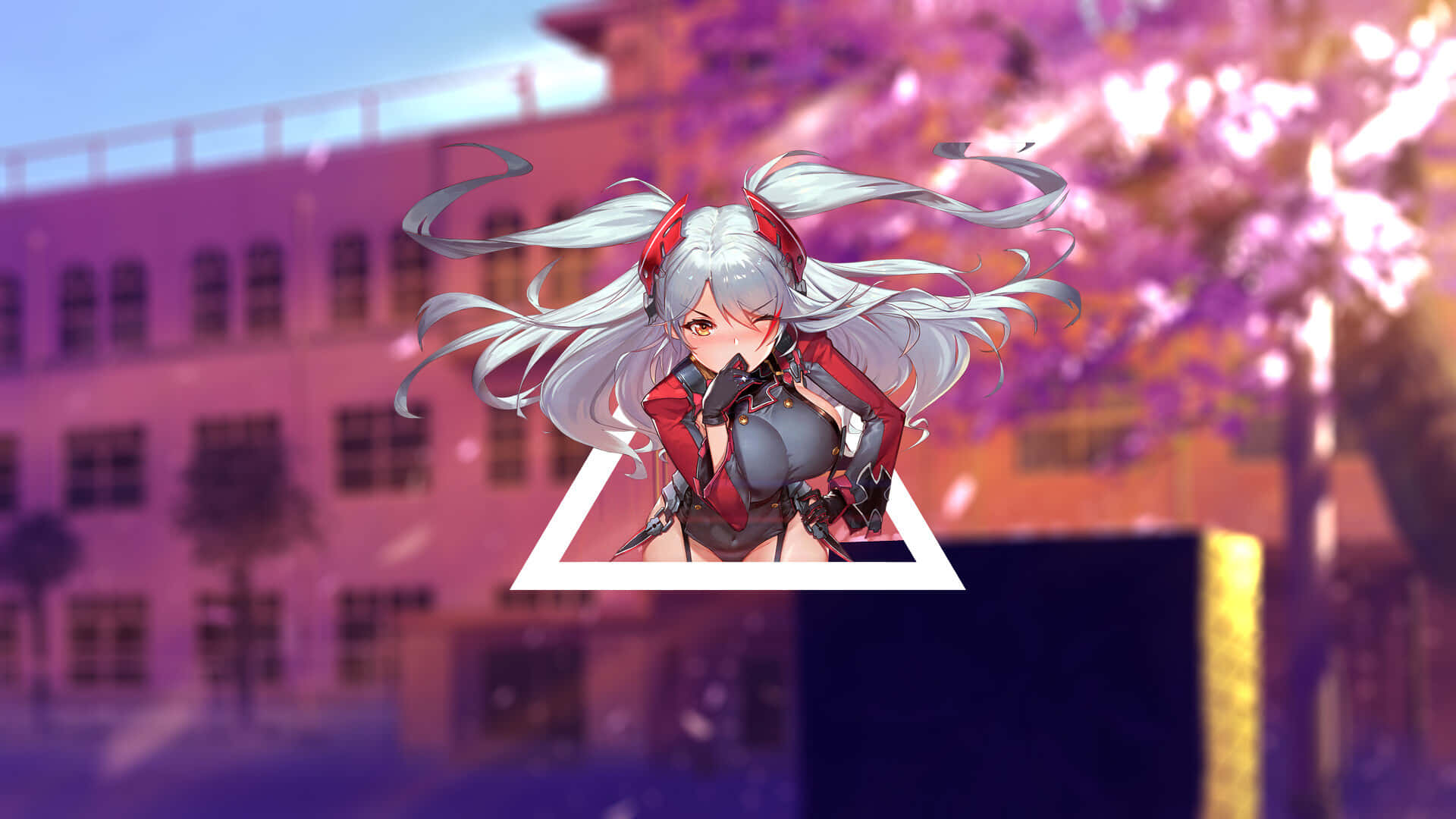 Prinz Eugen, Azur Lane, silver-haired anime girl, Full HD Desktop Wallpaper