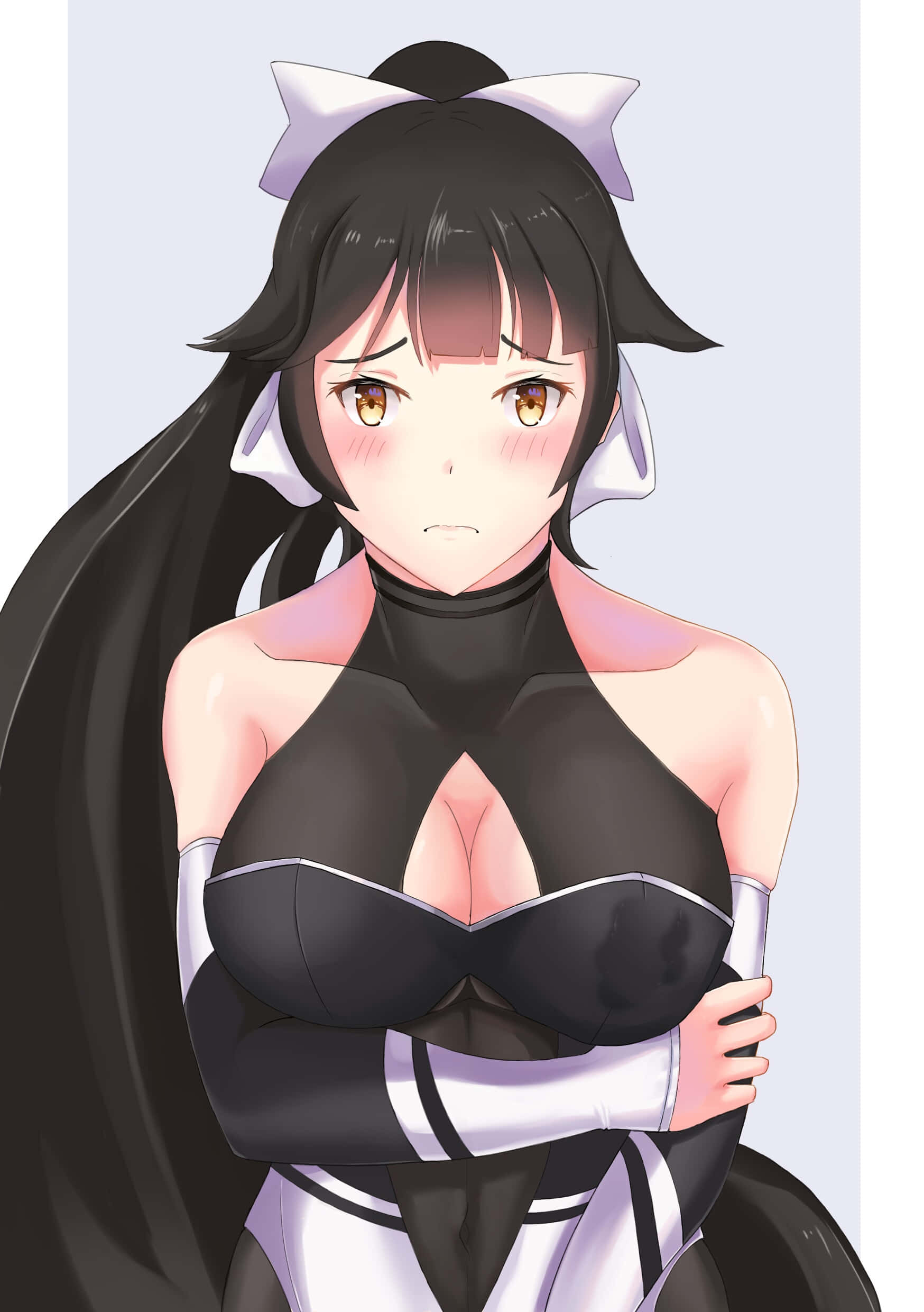 Azur Lane, Takao, black and white maid outfit, Full HD Phone Wallpaper