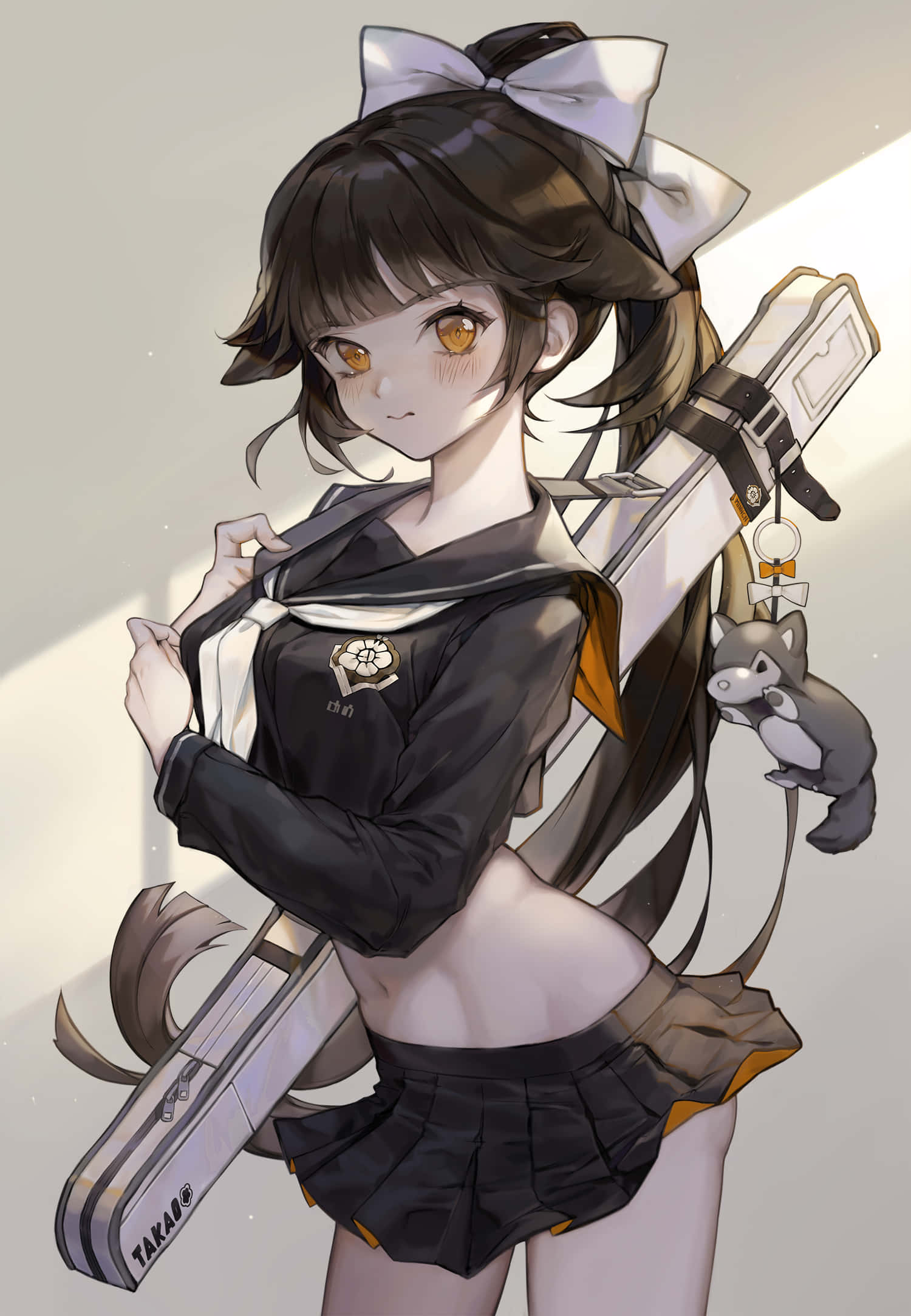 Takao, Azur Lane, sailor uniform, Full HD Phone Wallpaper