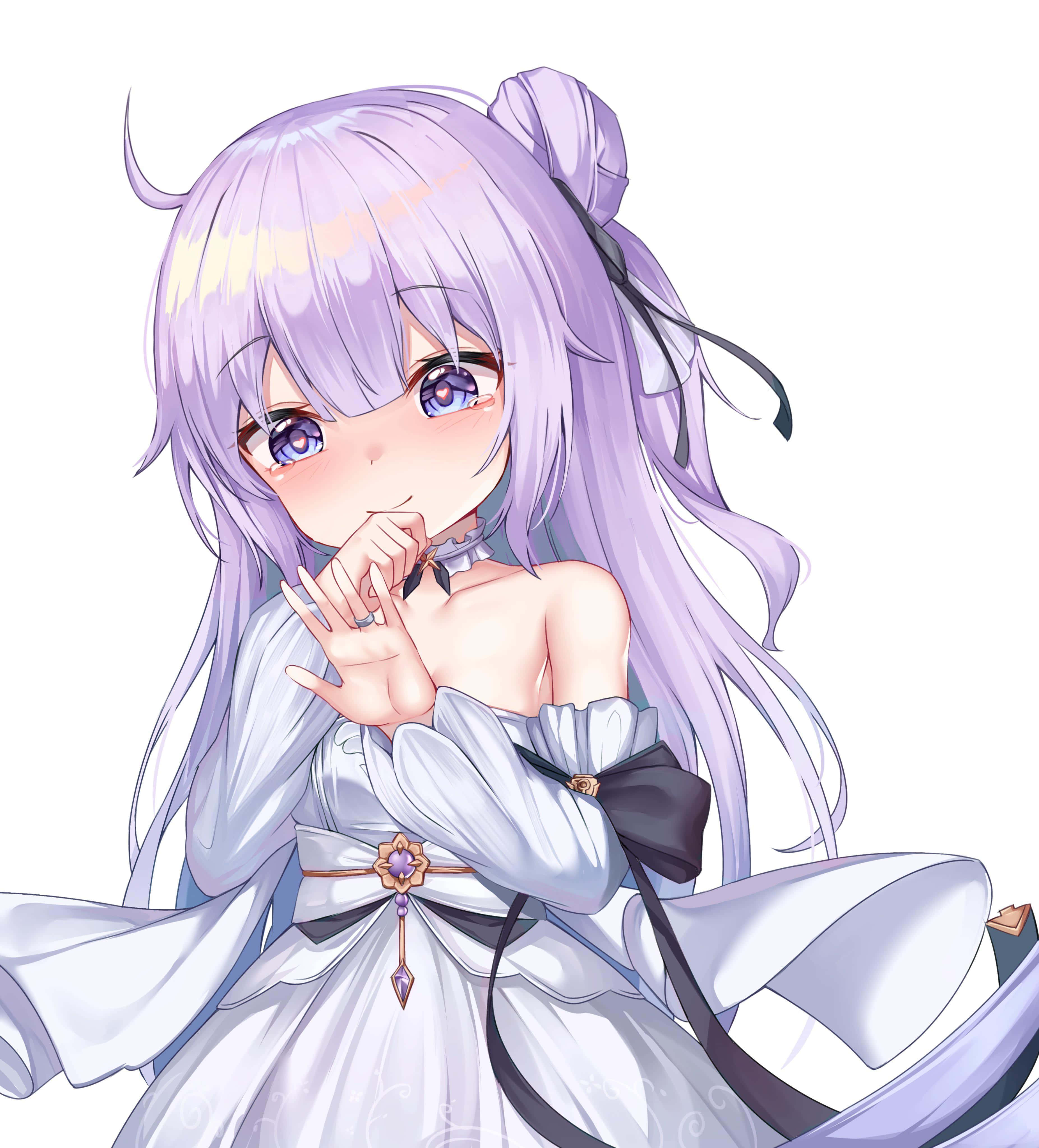 Unicorn, Azur Lane, lavender hair, 4K Phone Wallpaper