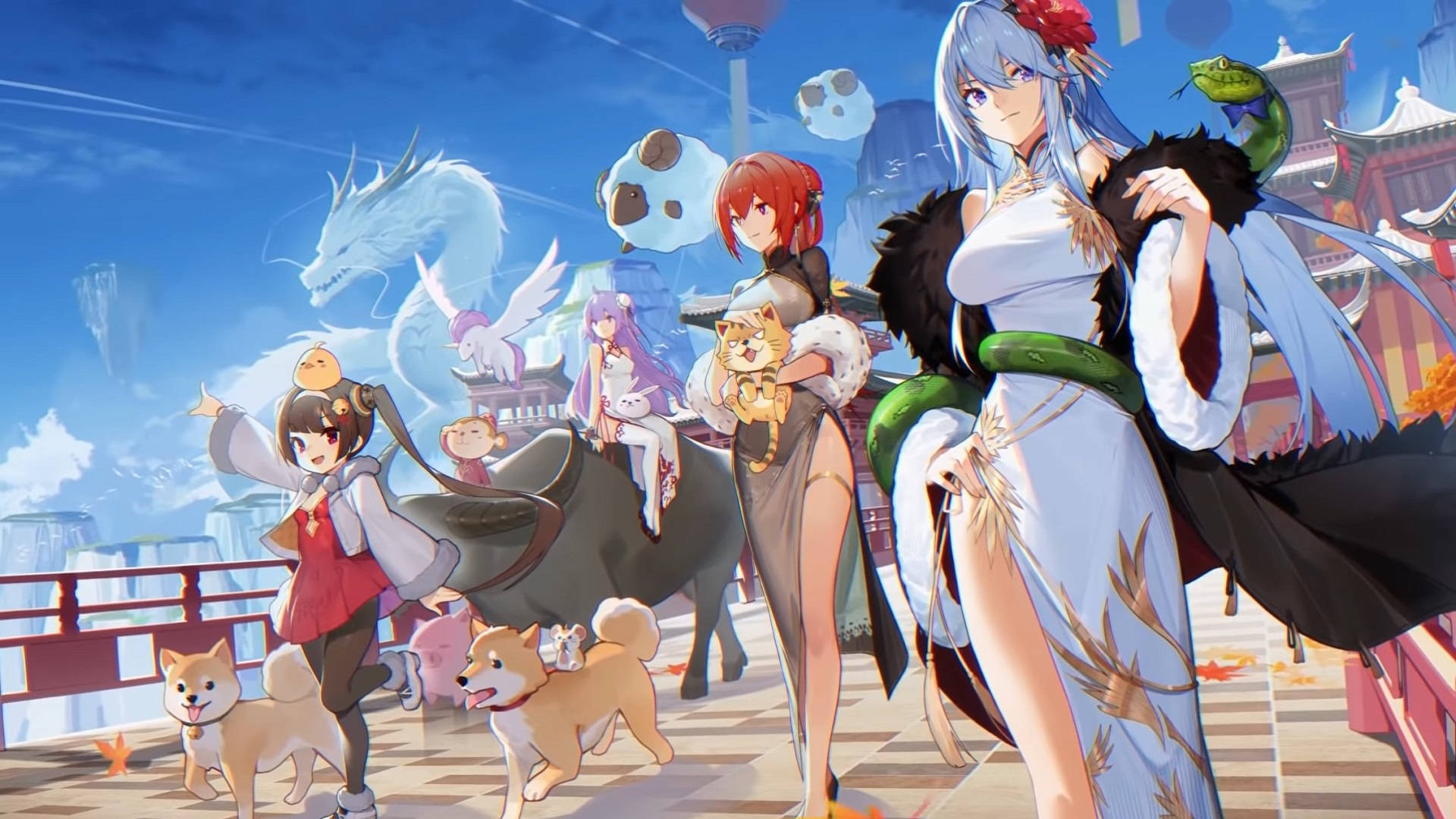 Azur Lane, heroes, pets, Full HD Desktop Wallpaper