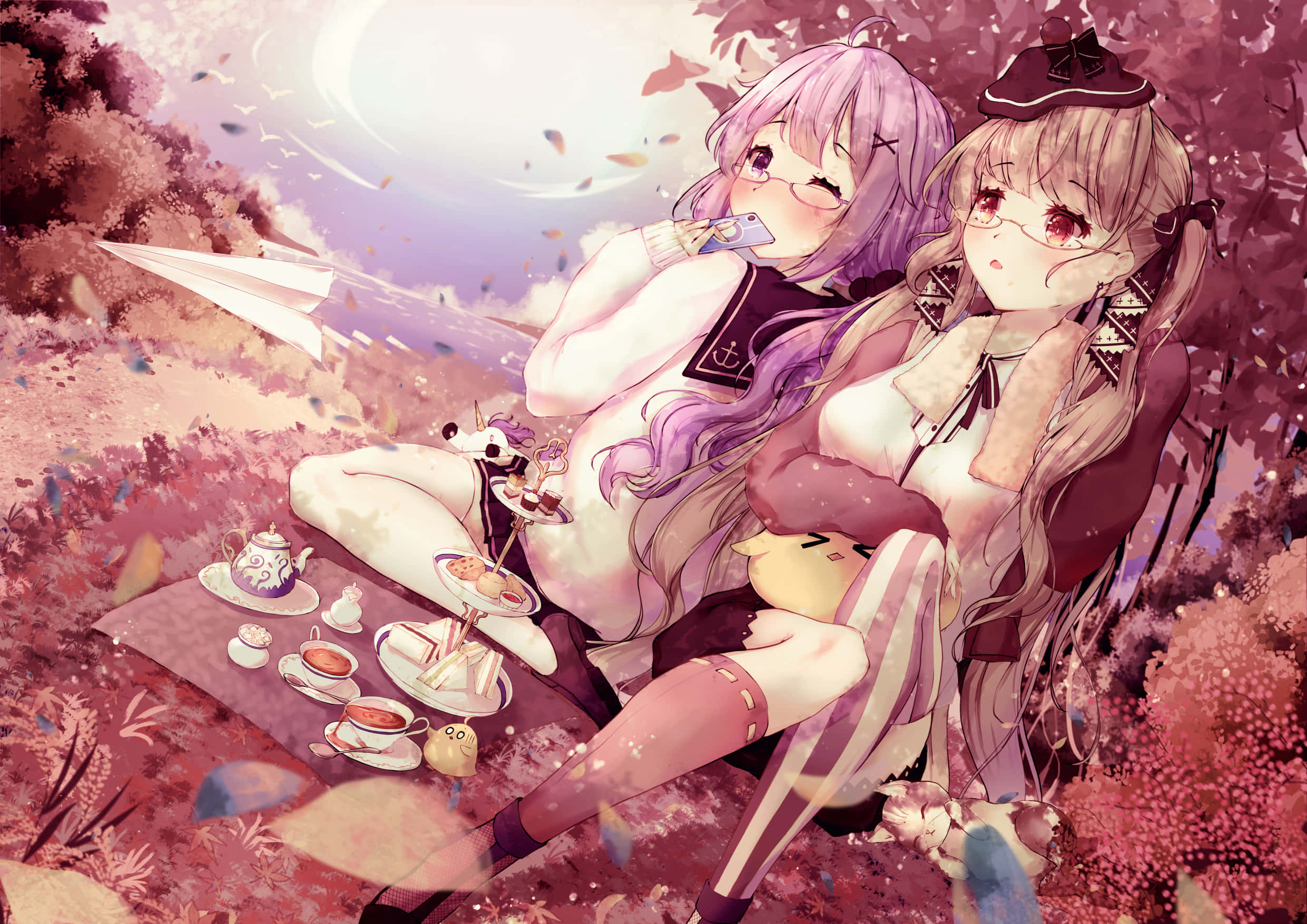 Azur Lane, Unicorn, tea party, Full HD Desktop Wallpaper
