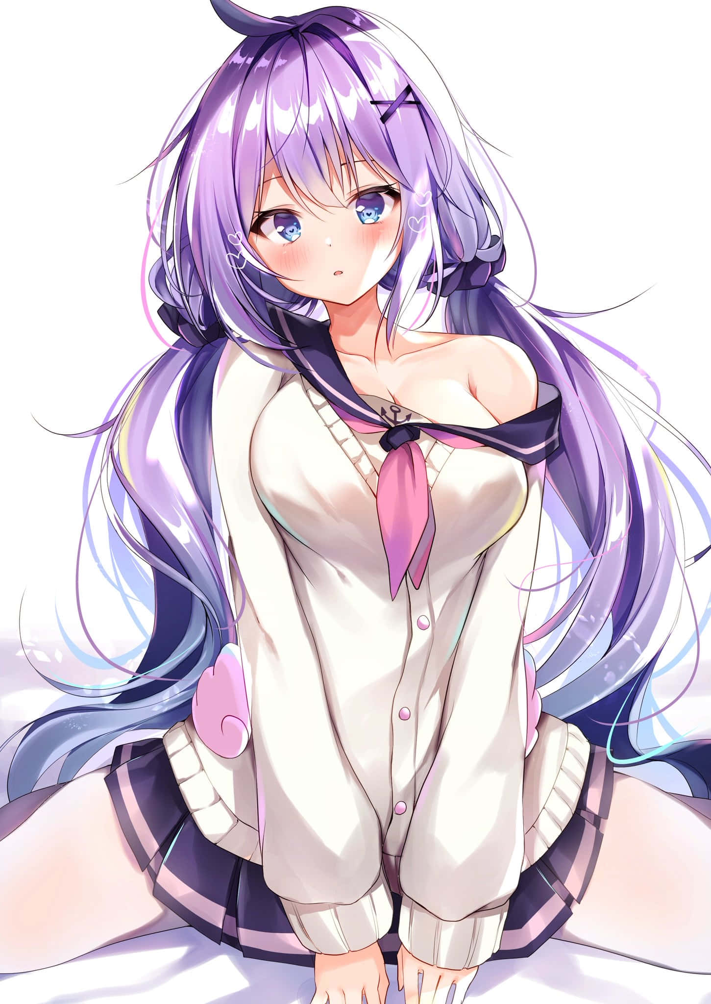 Azur Lane Unicorn, anime girl, purple-haired, Full HD Phone Wallpaper