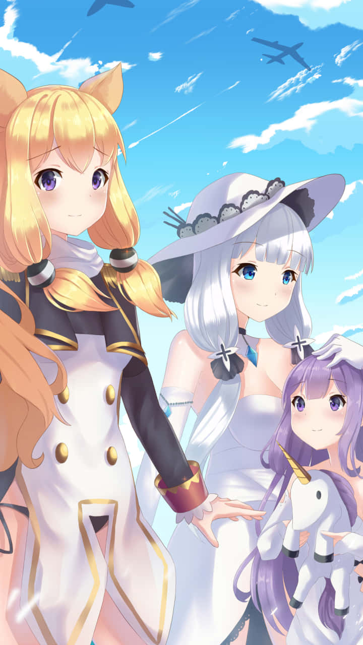 Azur Lane, unicorn, fox ears, HD Phone Wallpaper