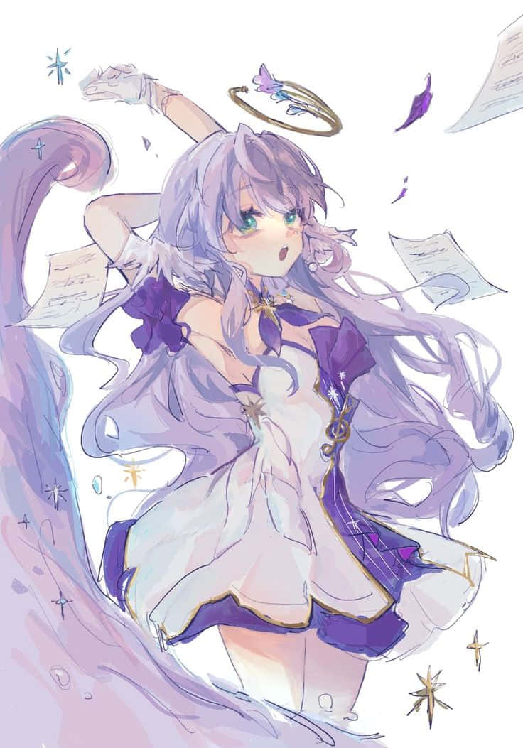 Azur Lane Unicorn, anime girl, lavender hair, SD Phone Wallpaper