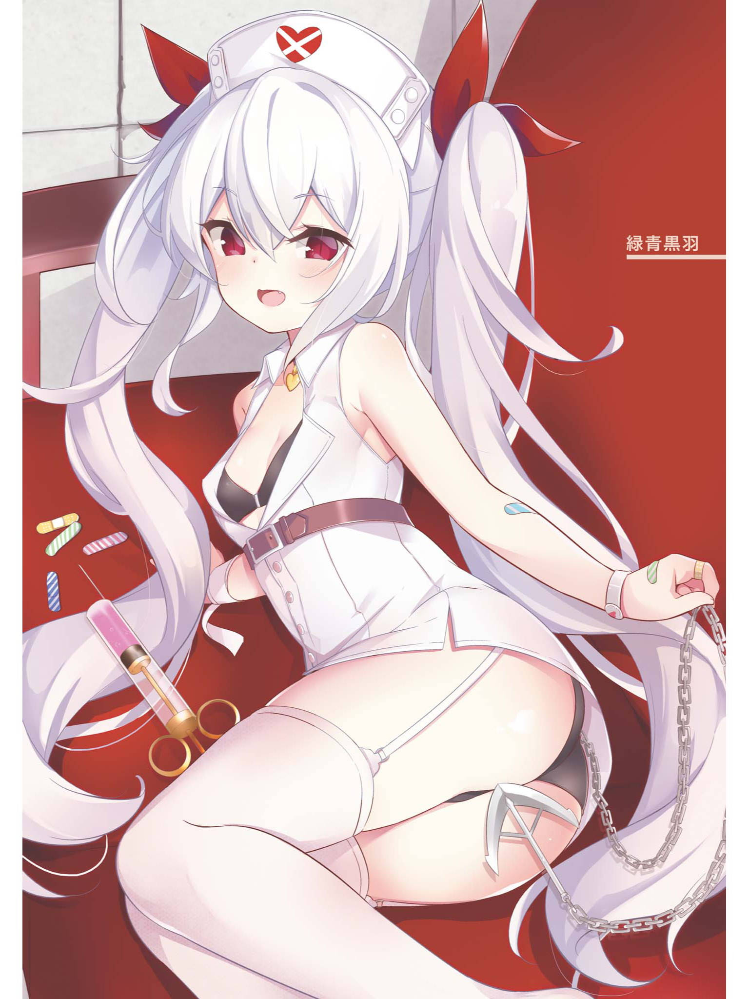 Azur Lane, nurse vampire, white-haired anime nurse, Full HD Phone Wallpaper