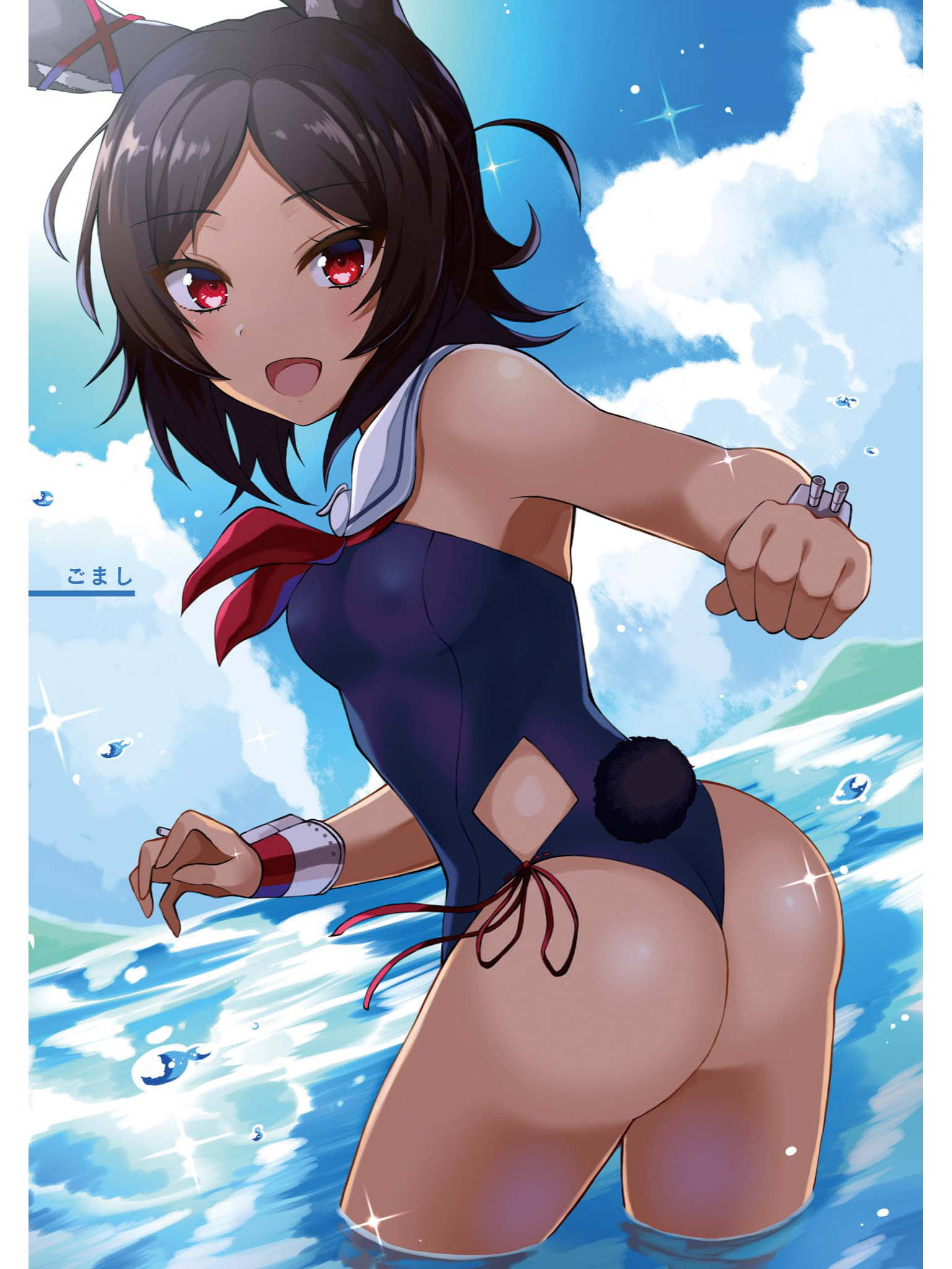 Azur Lane, I-26, navy swimsuit, Full HD Phone Wallpaper
