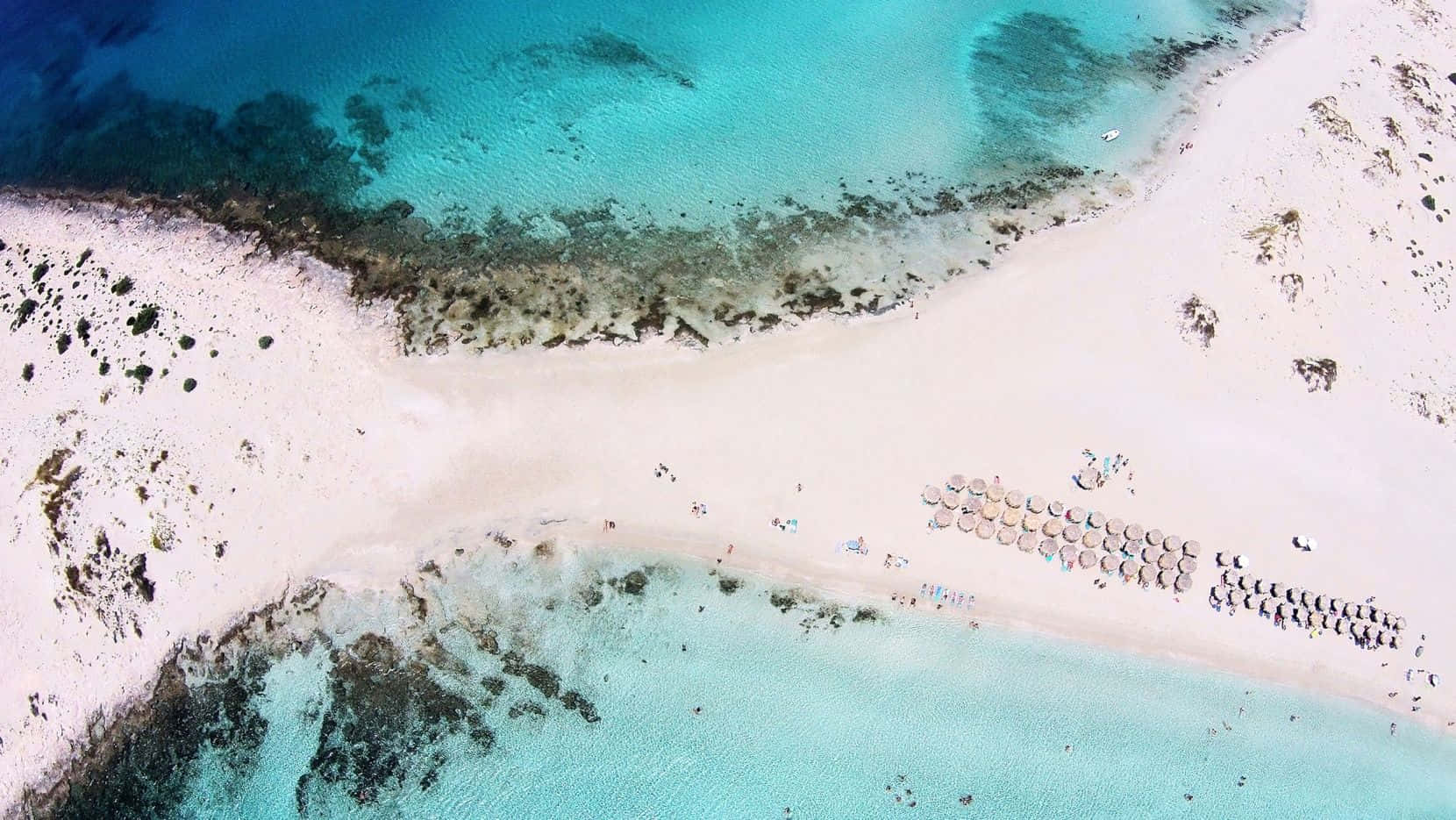 Azure Blue, white sand beach, turquoise waters, HD Desktop Wallpaper