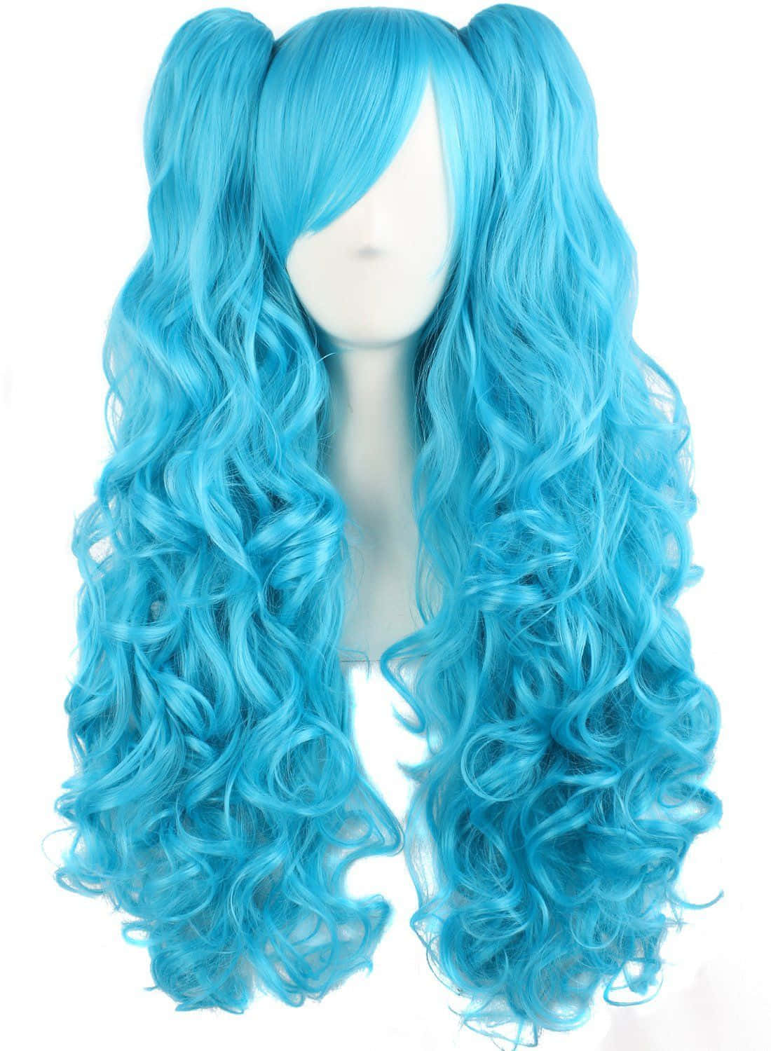 azure blue, turquoise wig, mannequin head, HD Phone Wallpaper