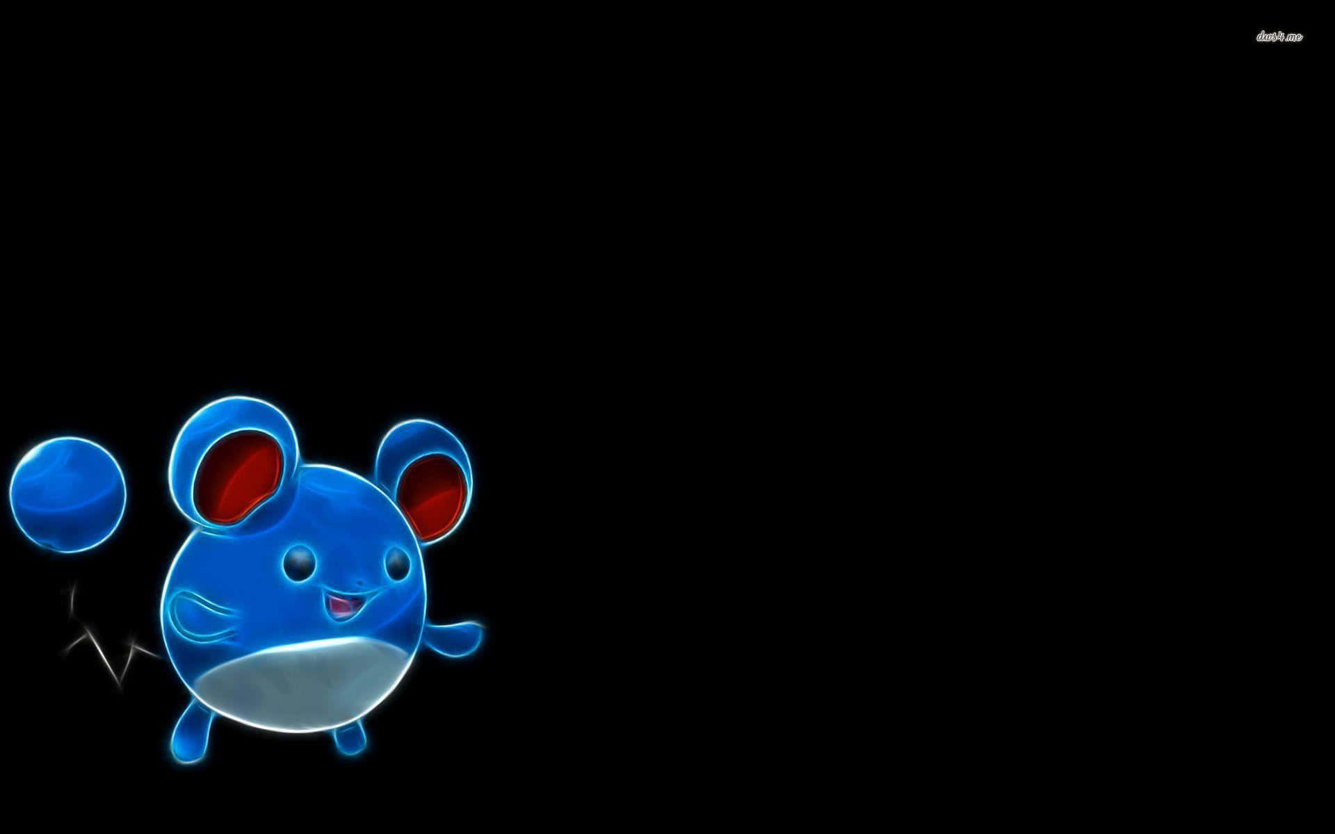 Azurill, polka dot, glowing blue, Full HD Desktop Wallpaper