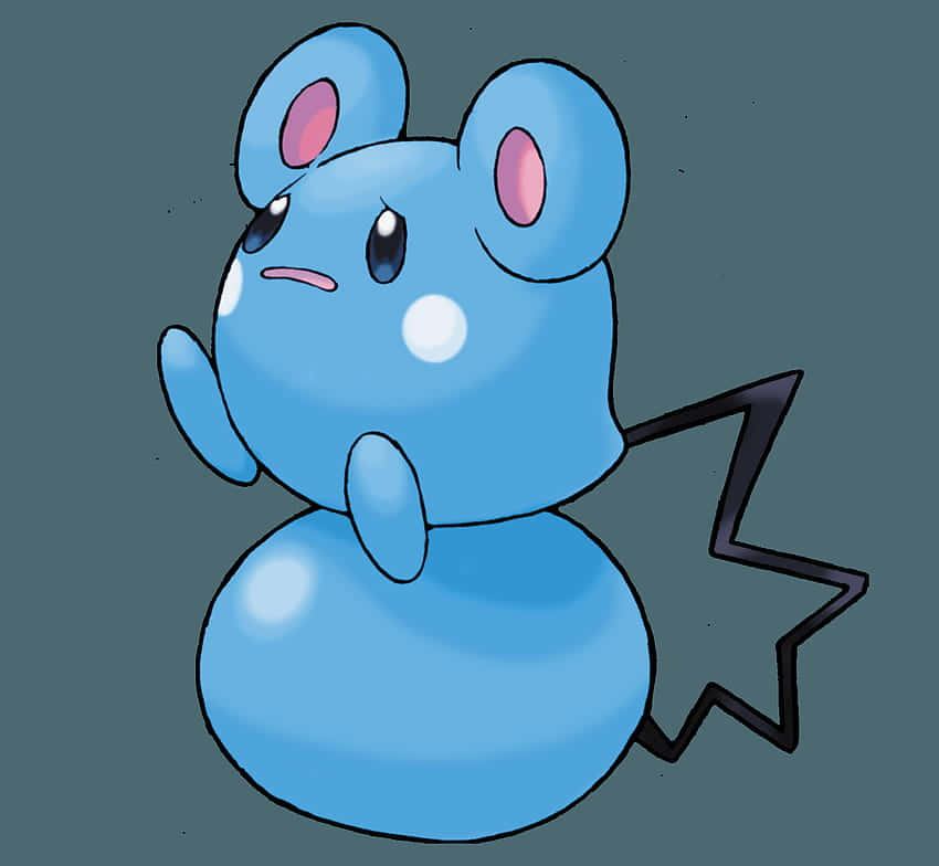Azurill, blue cartoon mouse, pink inner ears, SD Desktop Wallpaper