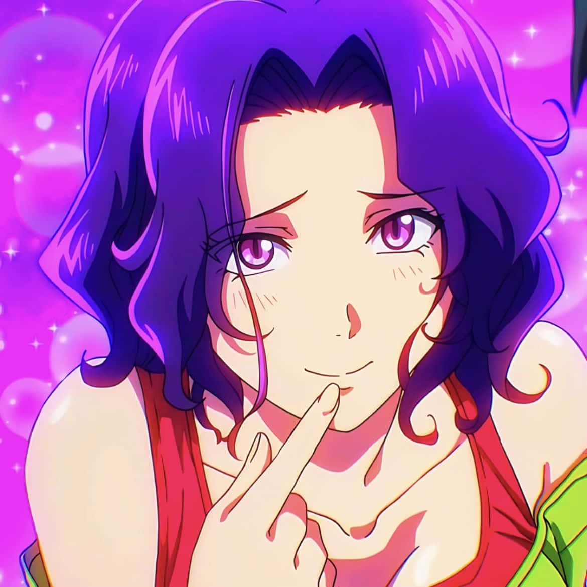 Azusa Hamaoka, purple hair, purple eyes, SD Desktop Wallpaper