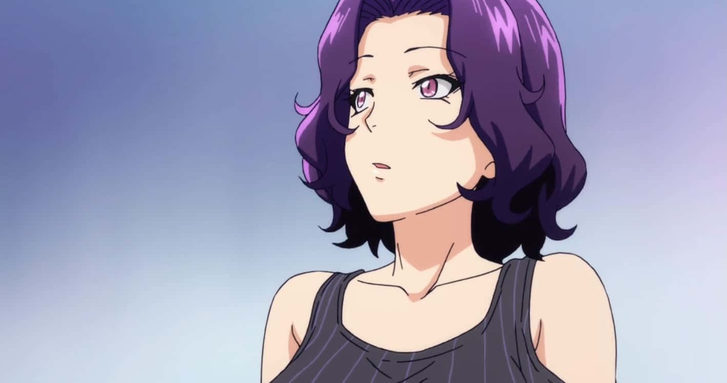 Azusa Hamaoka, purple hair, pink eyes, HD Desktop Wallpaper