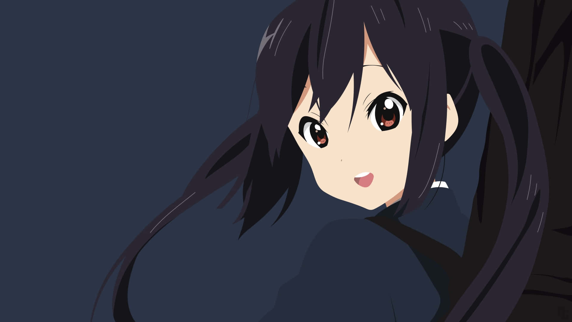 Azusa Nakano, guitar, dark hair, Full HD Desktop Wallpaper