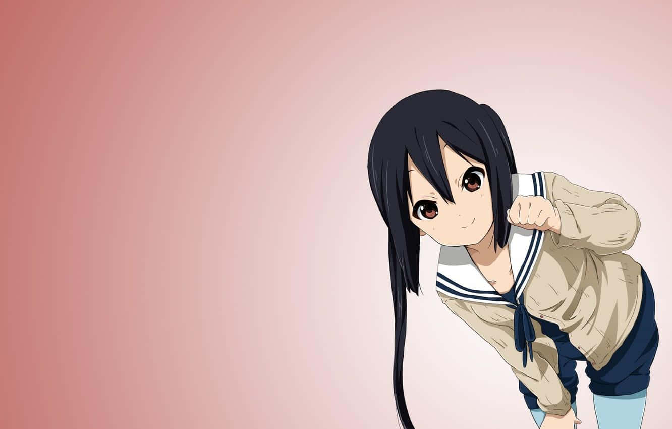 Azusa Nakano, school uniform, playful fist bump, HD Desktop Wallpaper