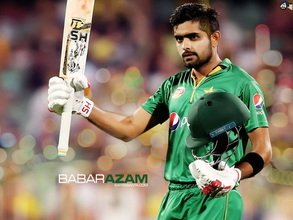 Babar Azam, cricket bat, decals, SD Desktop Wallpaper