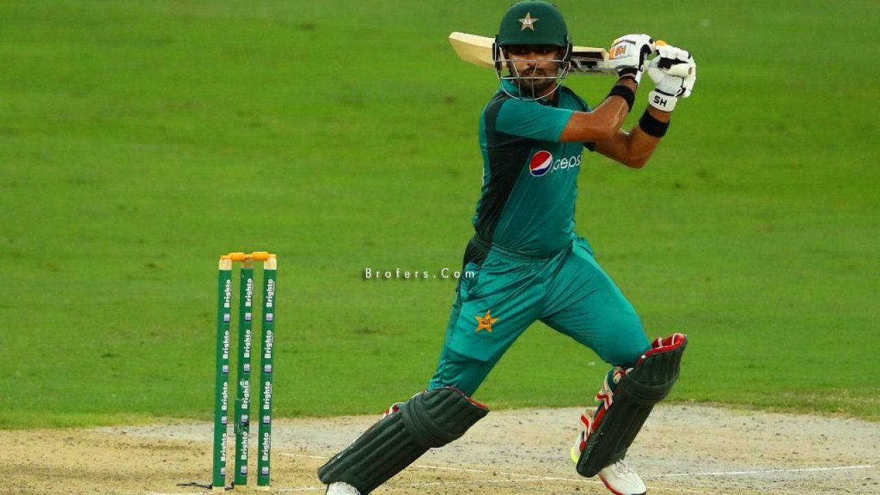 Babar Azam, cricket field, teal uniform, HD Desktop Wallpaper