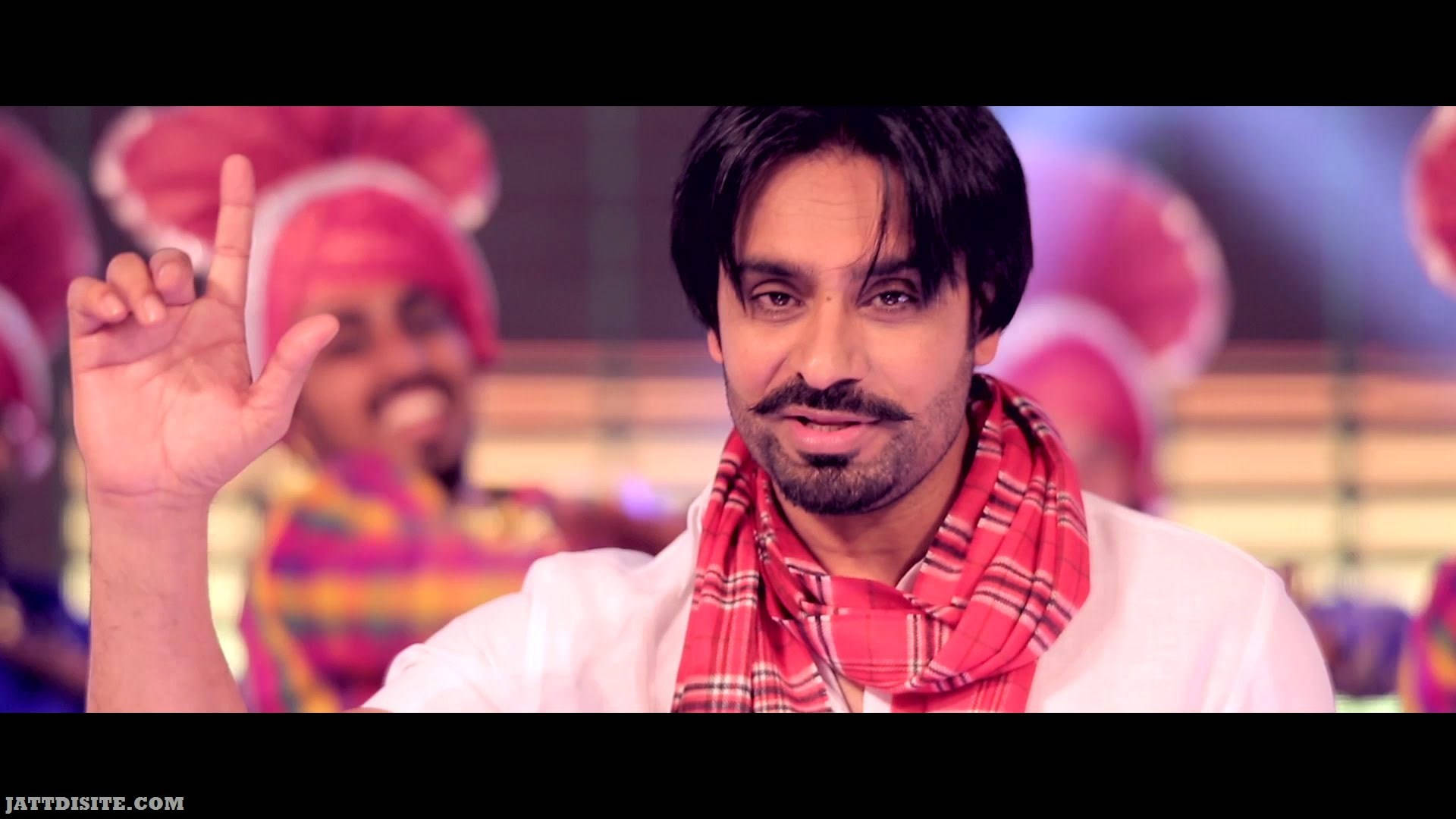 Babbu Maan, red plaid scarf, white shirt, Full HD Desktop Wallpaper