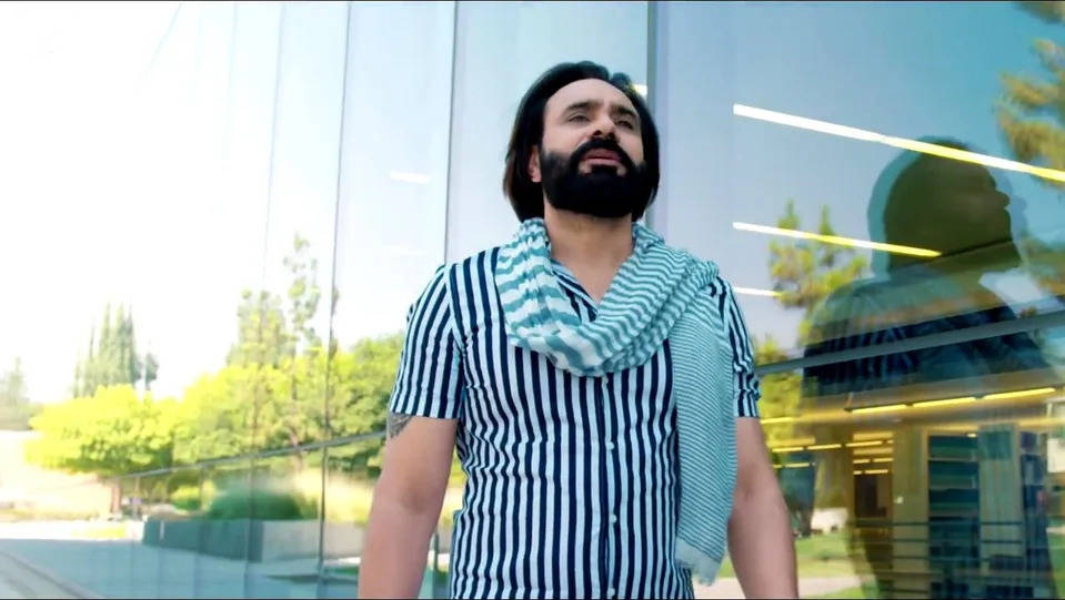Babbu Maan, striped shirt, scarf, SD Desktop Wallpaper