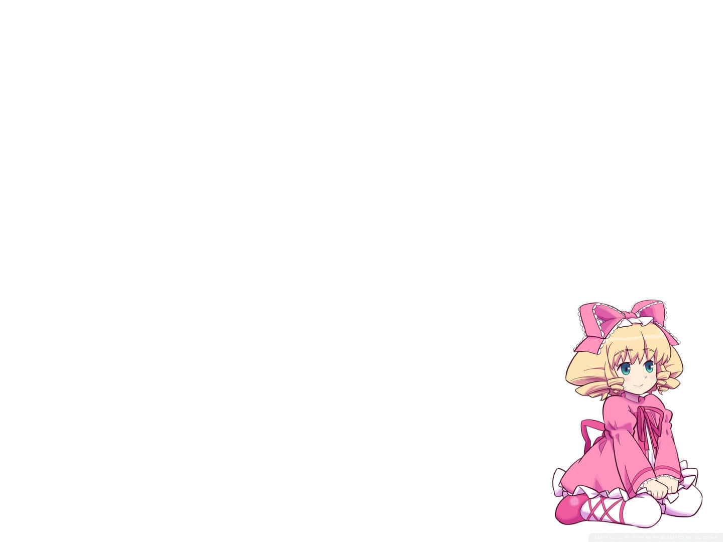 Baby Anime, cute anime girl, pink dress, HD Desktop Wallpaper