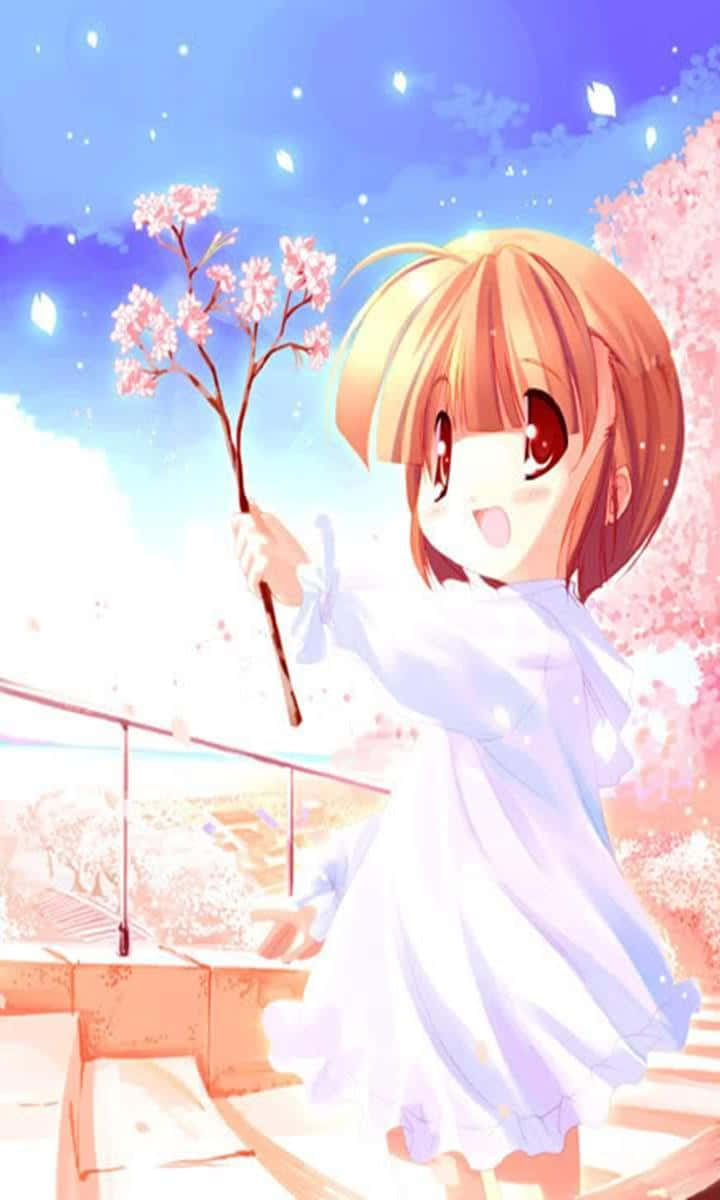 Baby Anime, anime girl, white dress, SD Phone Wallpaper