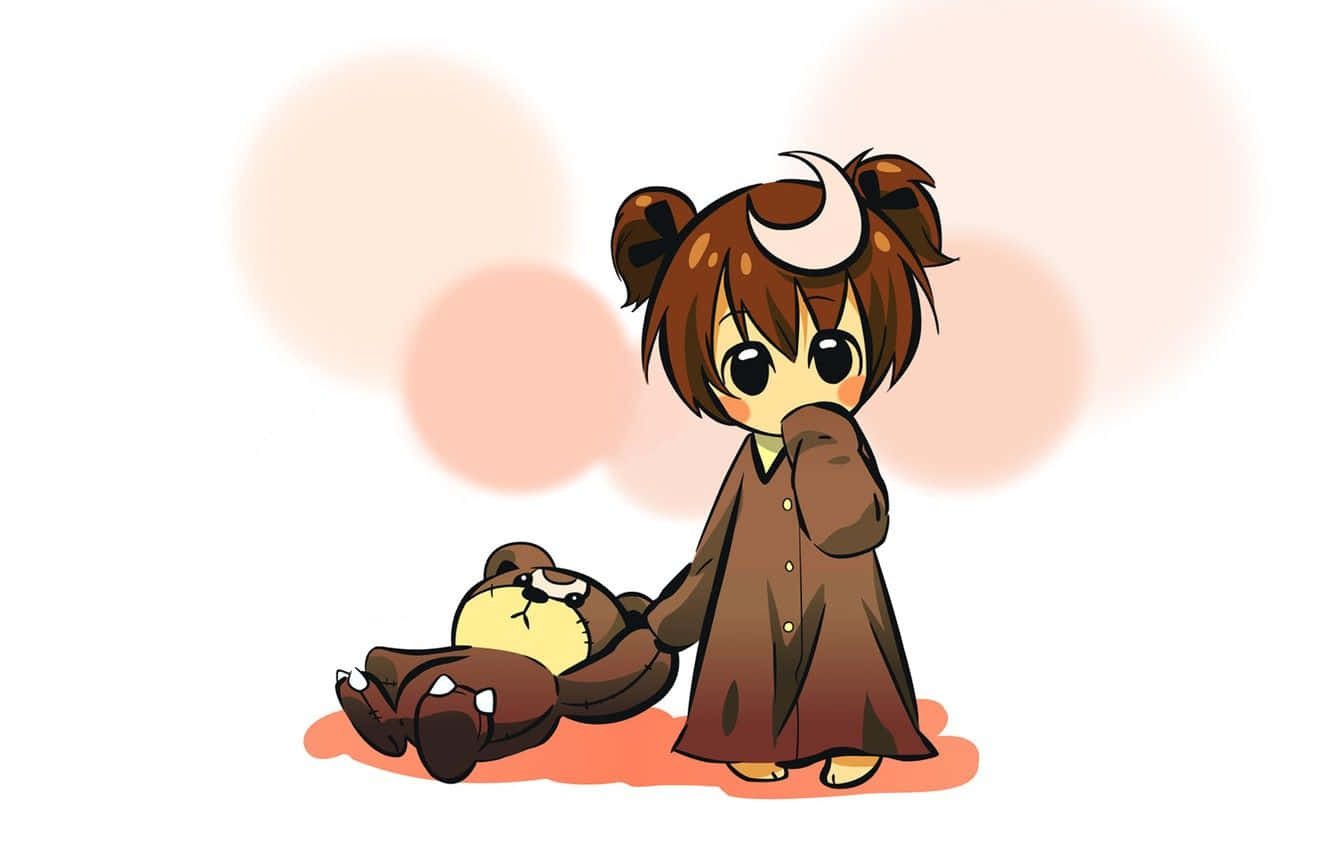 Baby Anime, chibi anime girl, brown hair, HD Desktop Wallpaper