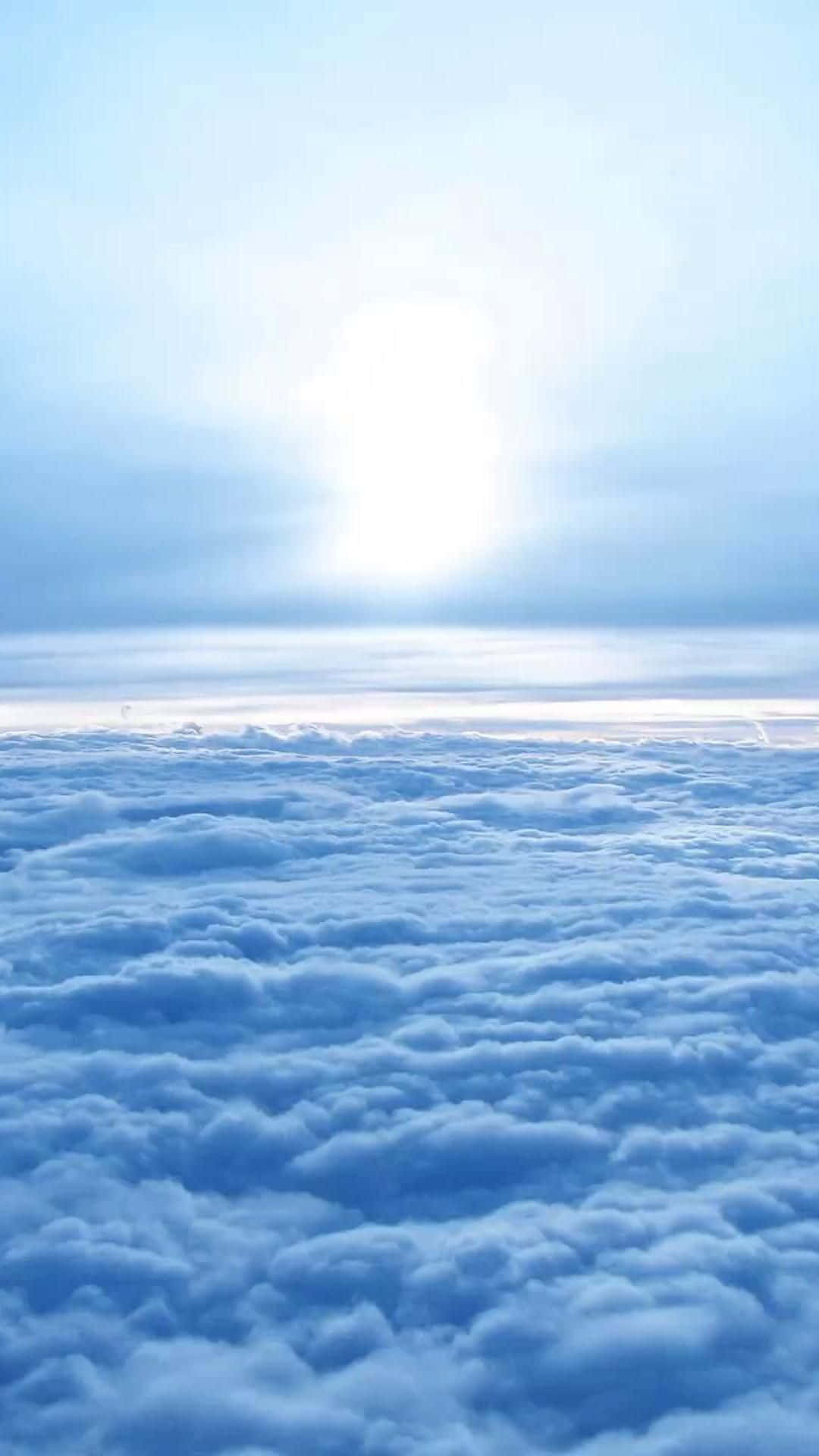 Baby Blue Light Blue Aesthetic, cloud sea, fluffy blue clouds, Full HD Phone Wallpaper