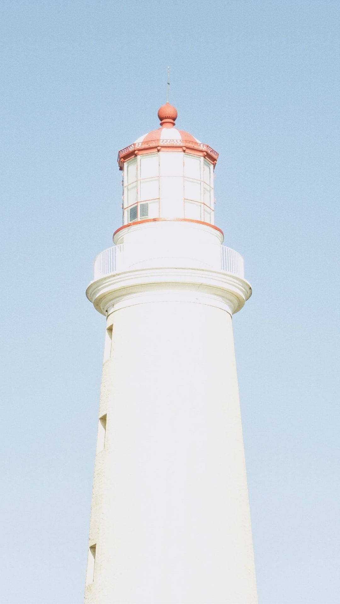 lighthouse, white lighthouse, red dome, Full HD Phone Wallpaper