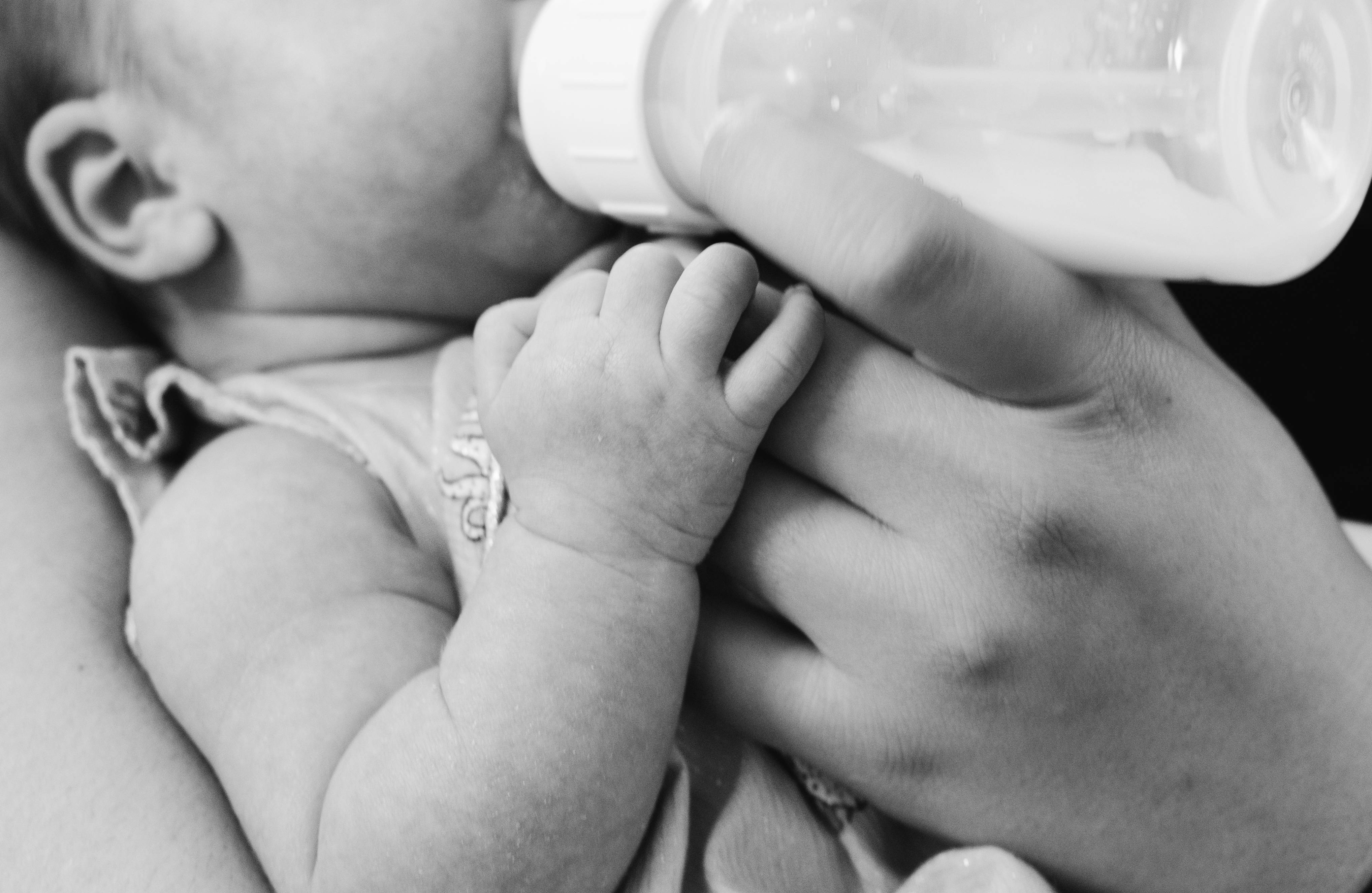 Baby Boy, black and white, close-up, 4K Desktop Wallpaper