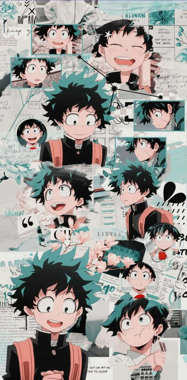 Baby Deku, teal hair, spiky-haired boy, HD Phone Wallpaper