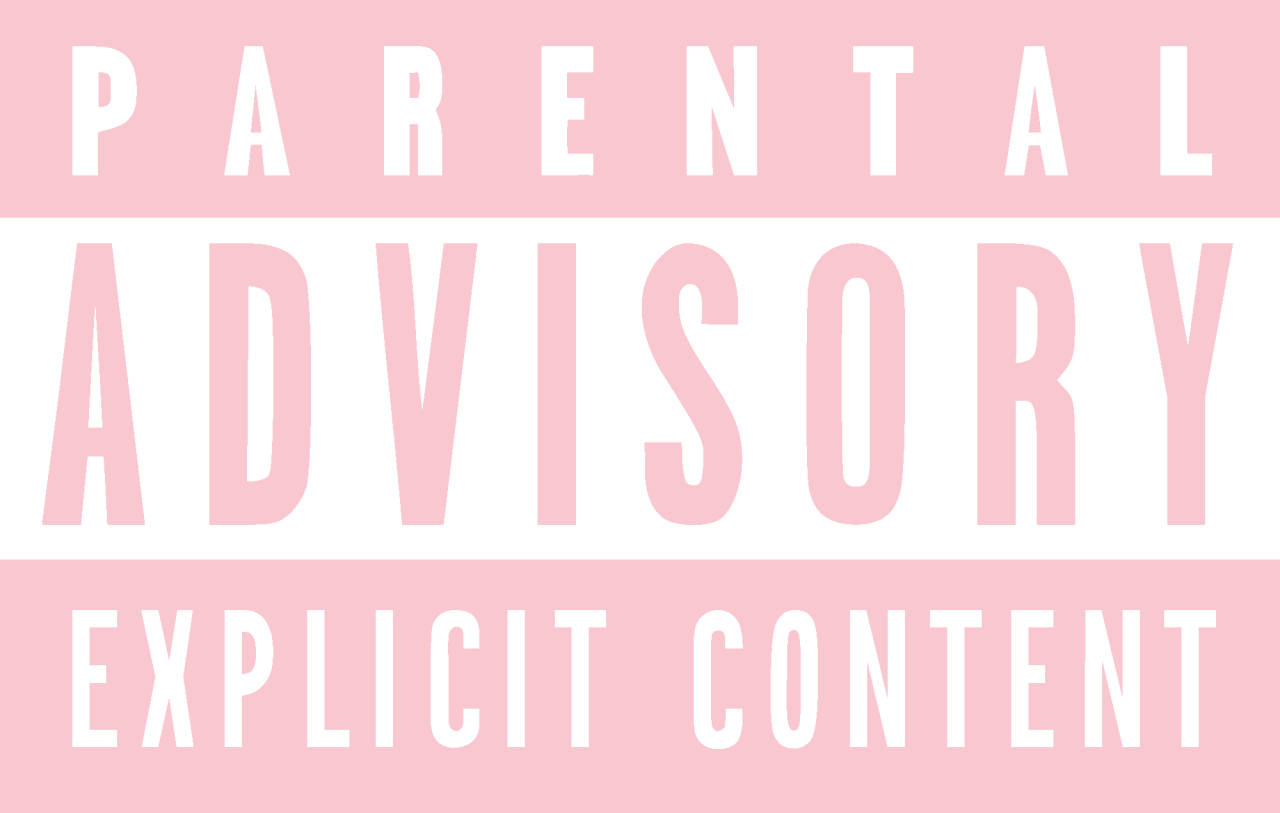 baby girl aesthetic, soft pink stripes, bold white text, HD Desktop Wallpaper