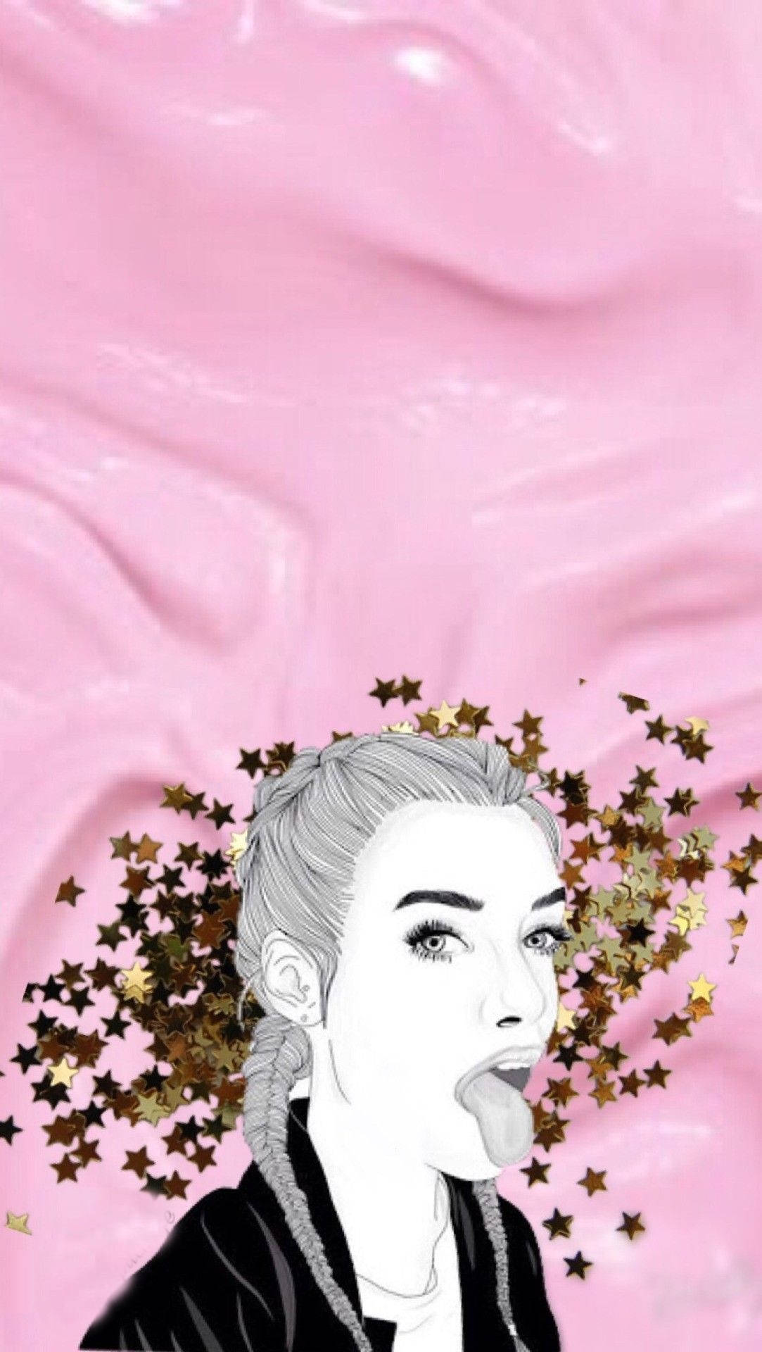 baby girl aesthetic, pink-clad, braided hair, Full HD Phone Wallpaper