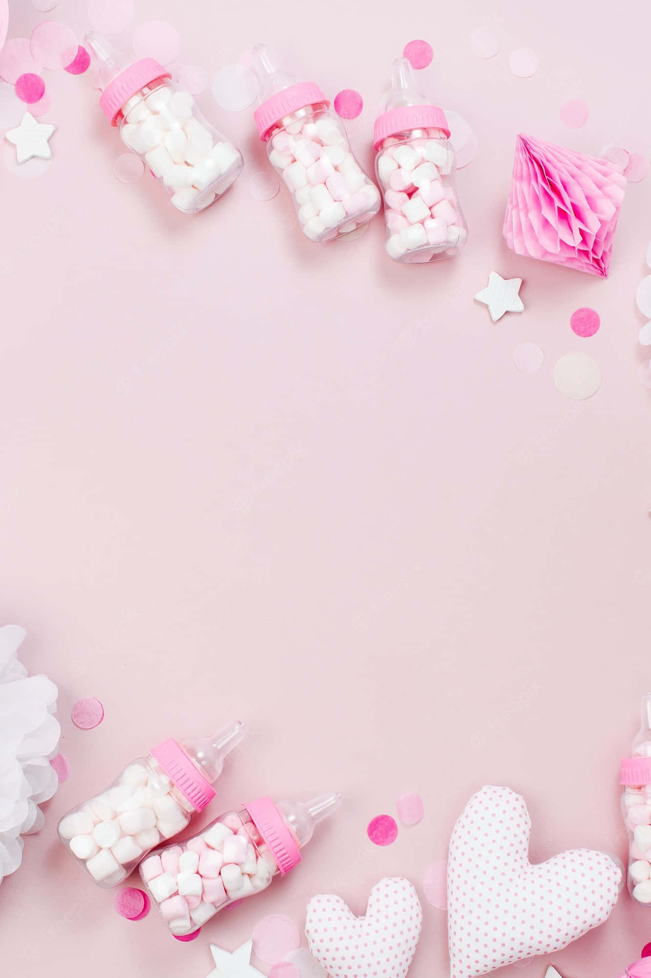 baby girl, pink outfit, pink background, Full HD Phone Wallpaper