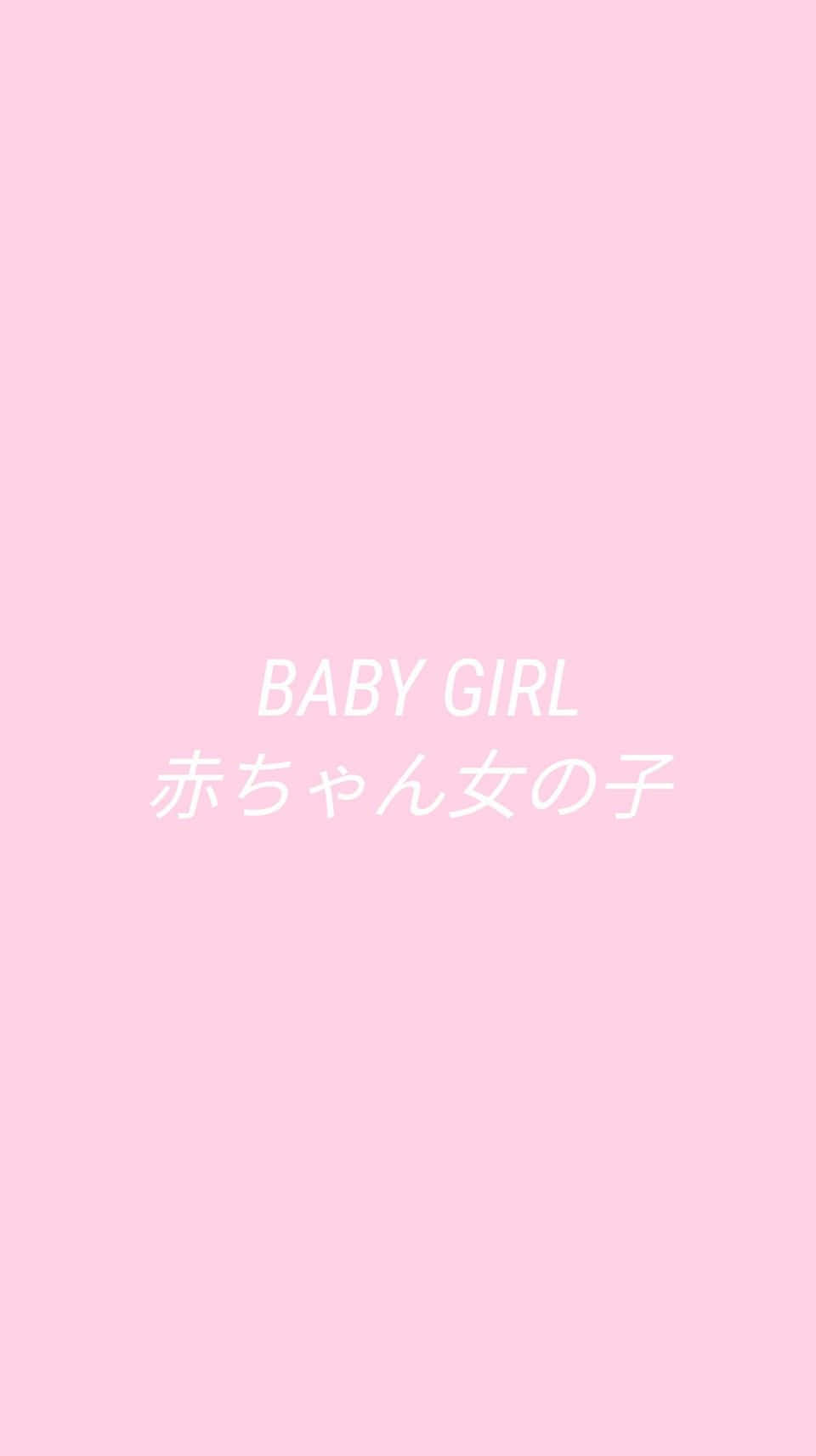 baby girl pink, pink, white text, HD Phone Wallpaper