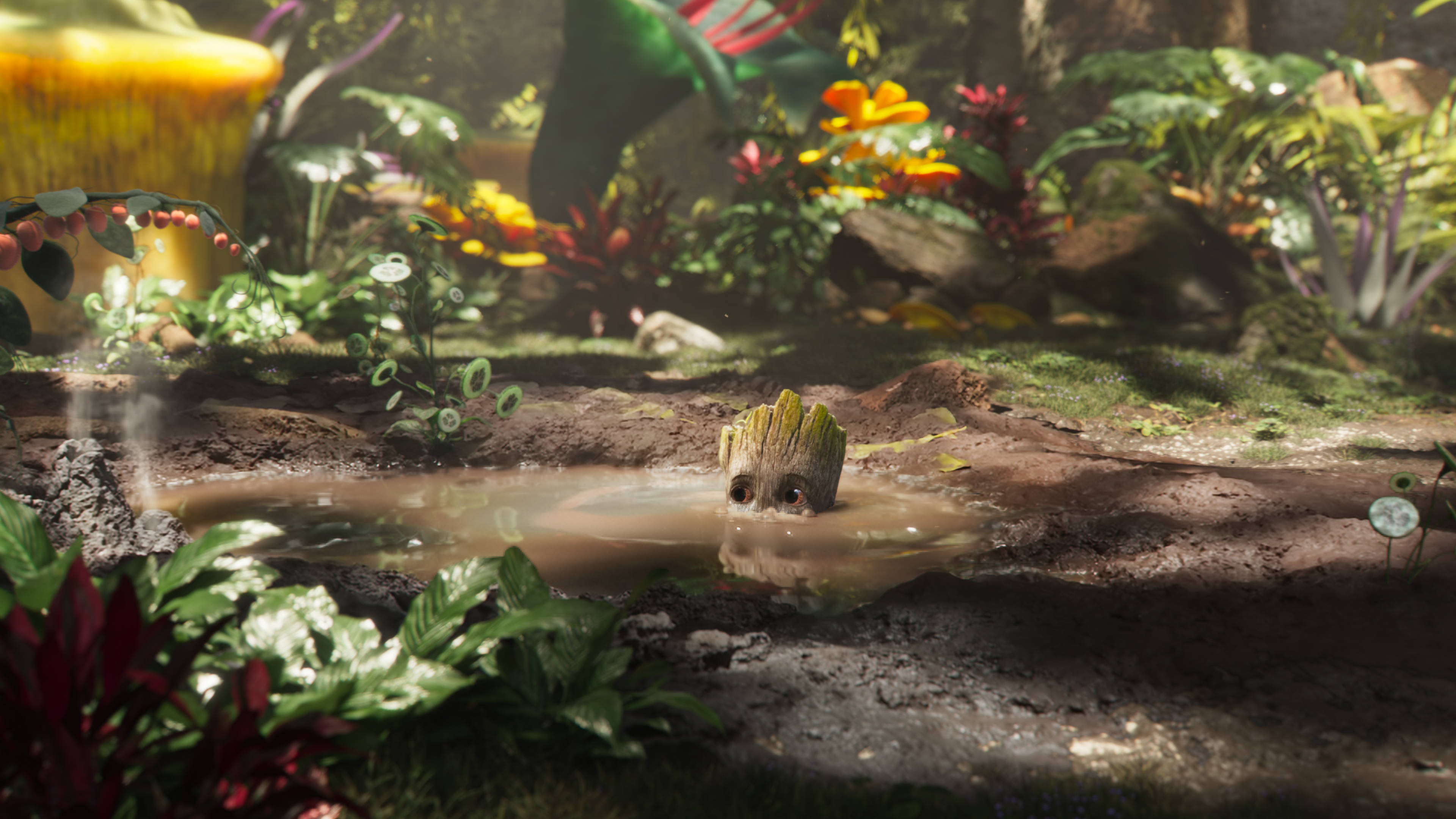 Baby Groot, mud, jungle, 4K Desktop Wallpaper
