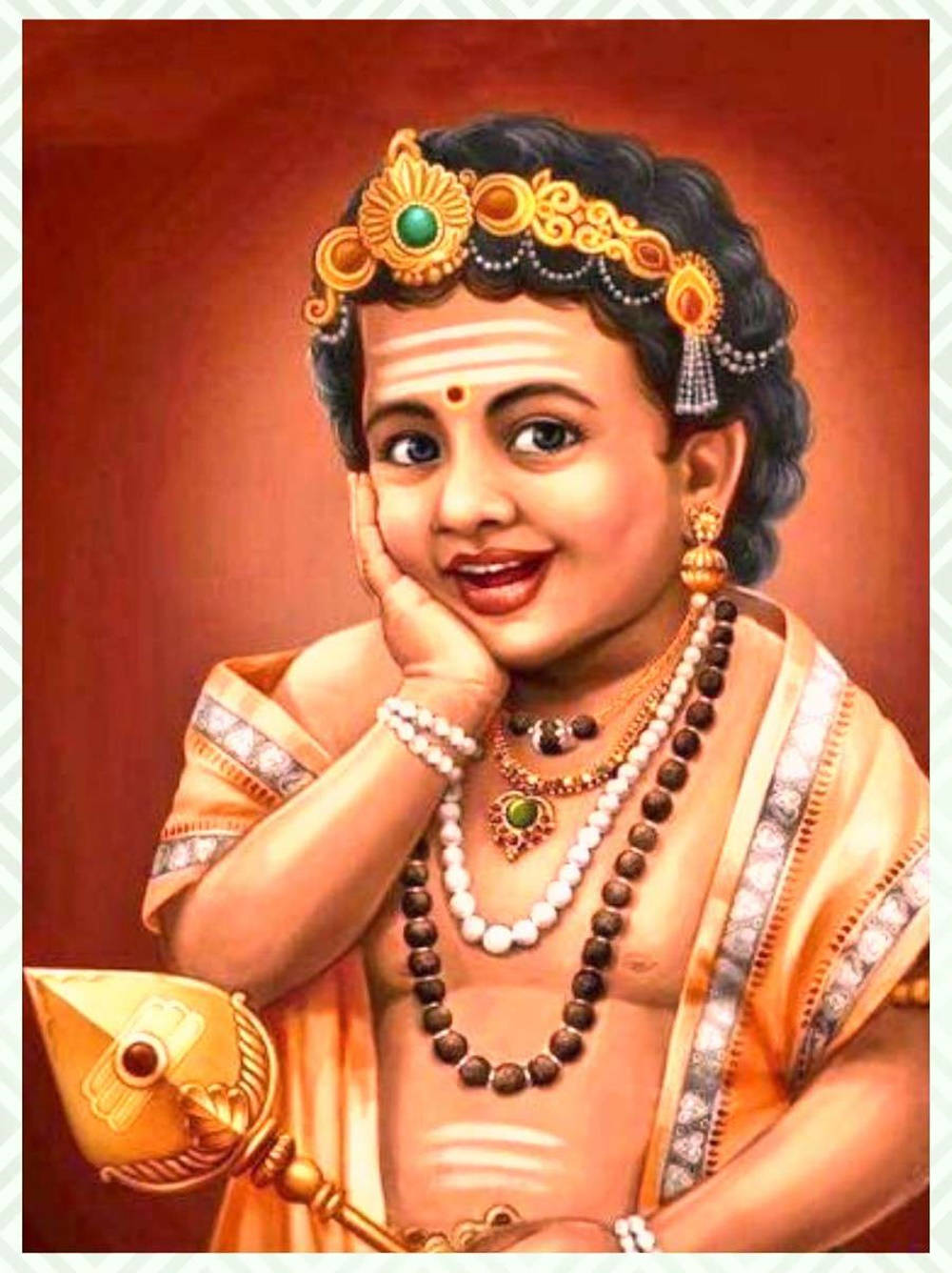 Baby Murugan, golden headpiece, golden jewelry, HD Phone Wallpaper