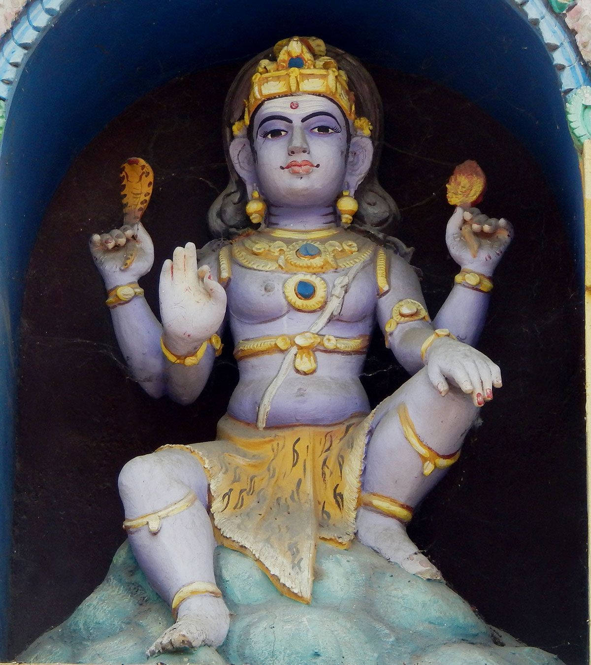 Baby Murugan, purple-skinned, golden crown, HD Phone Wallpaper