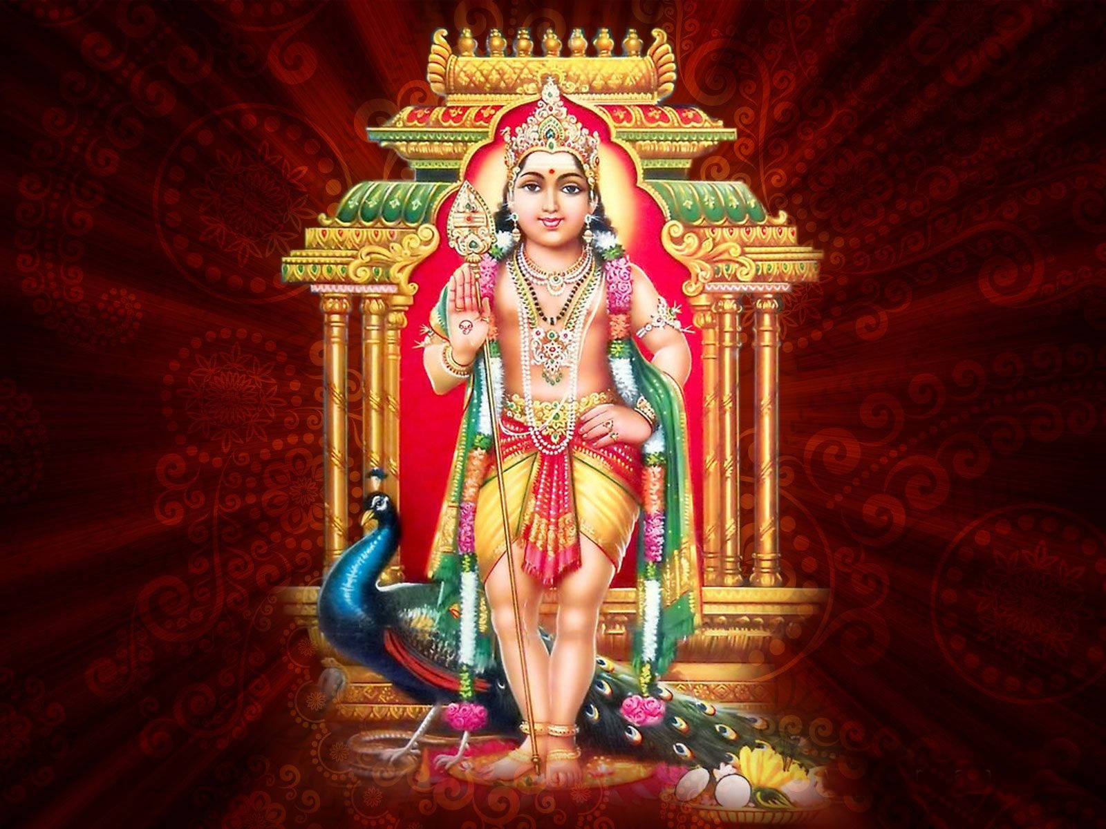 Baby Murugan, Hindu deity, gold, HD Desktop Wallpaper