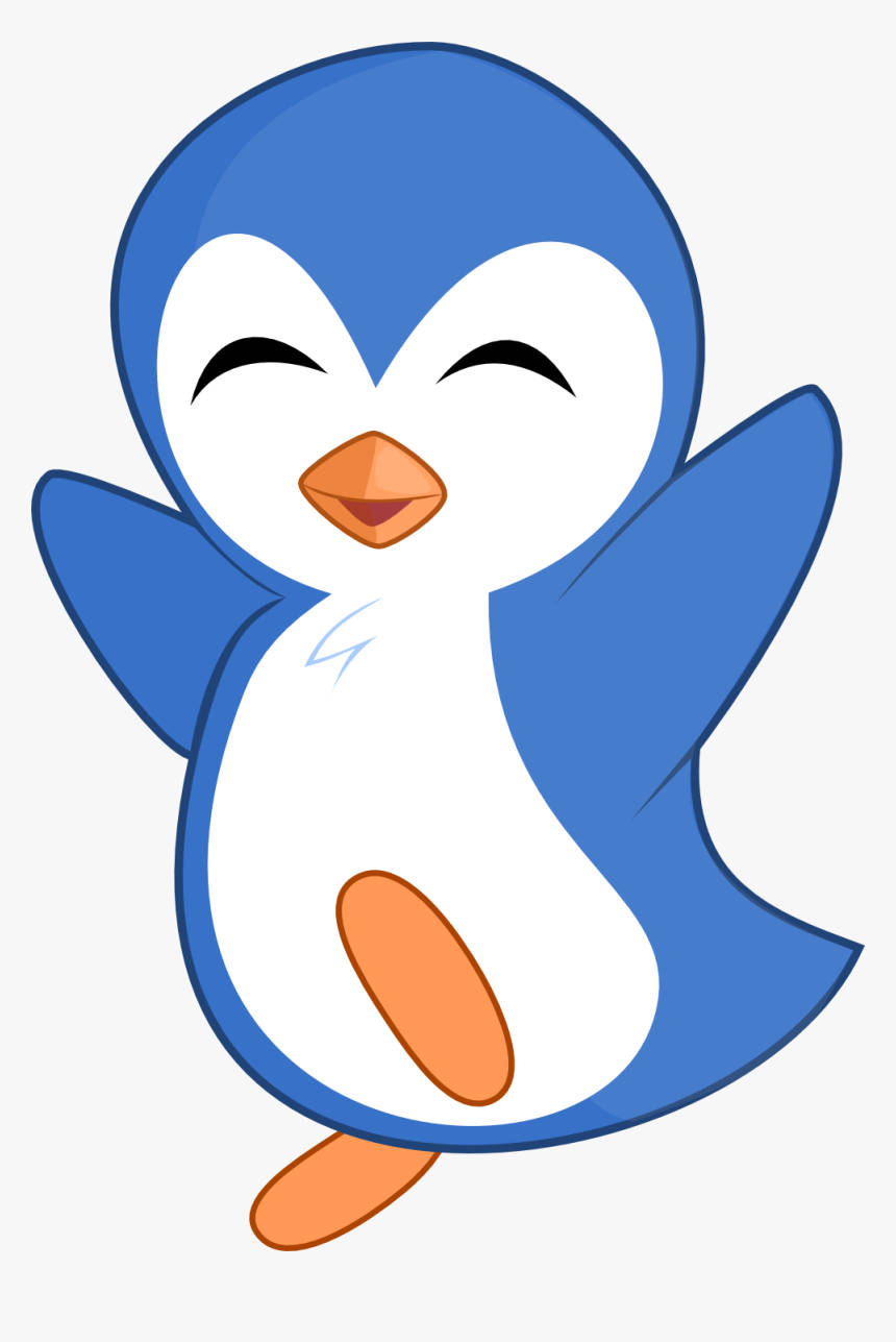 blue baby penguin, cartoon penguin, blue body, HD Phone Wallpaper