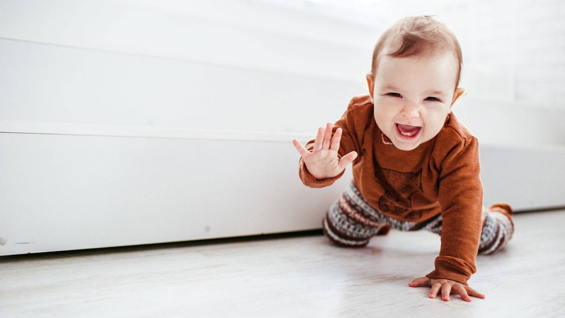 baby photography, infant, orange shirt, Full HD Desktop Wallpaper