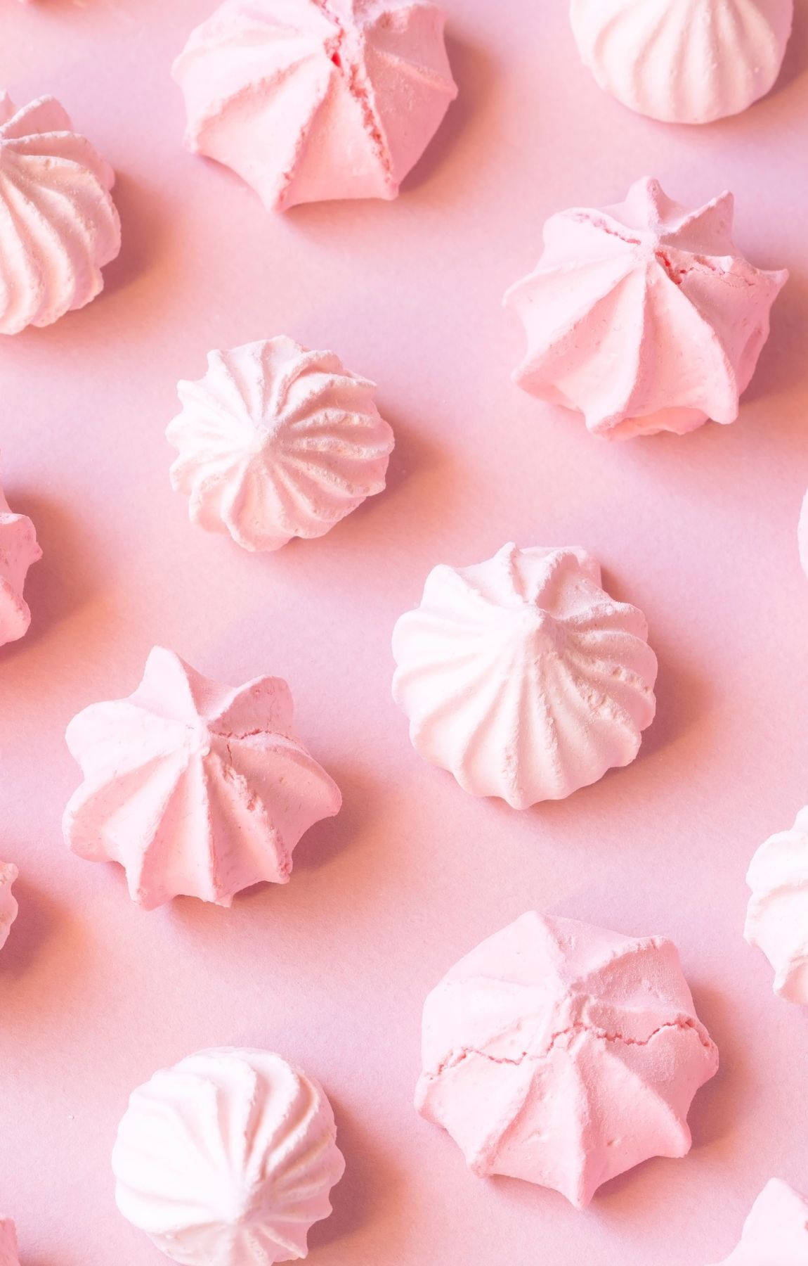 Baby Pink, meringue cookies, pastel pink surface, HD Phone Wallpaper