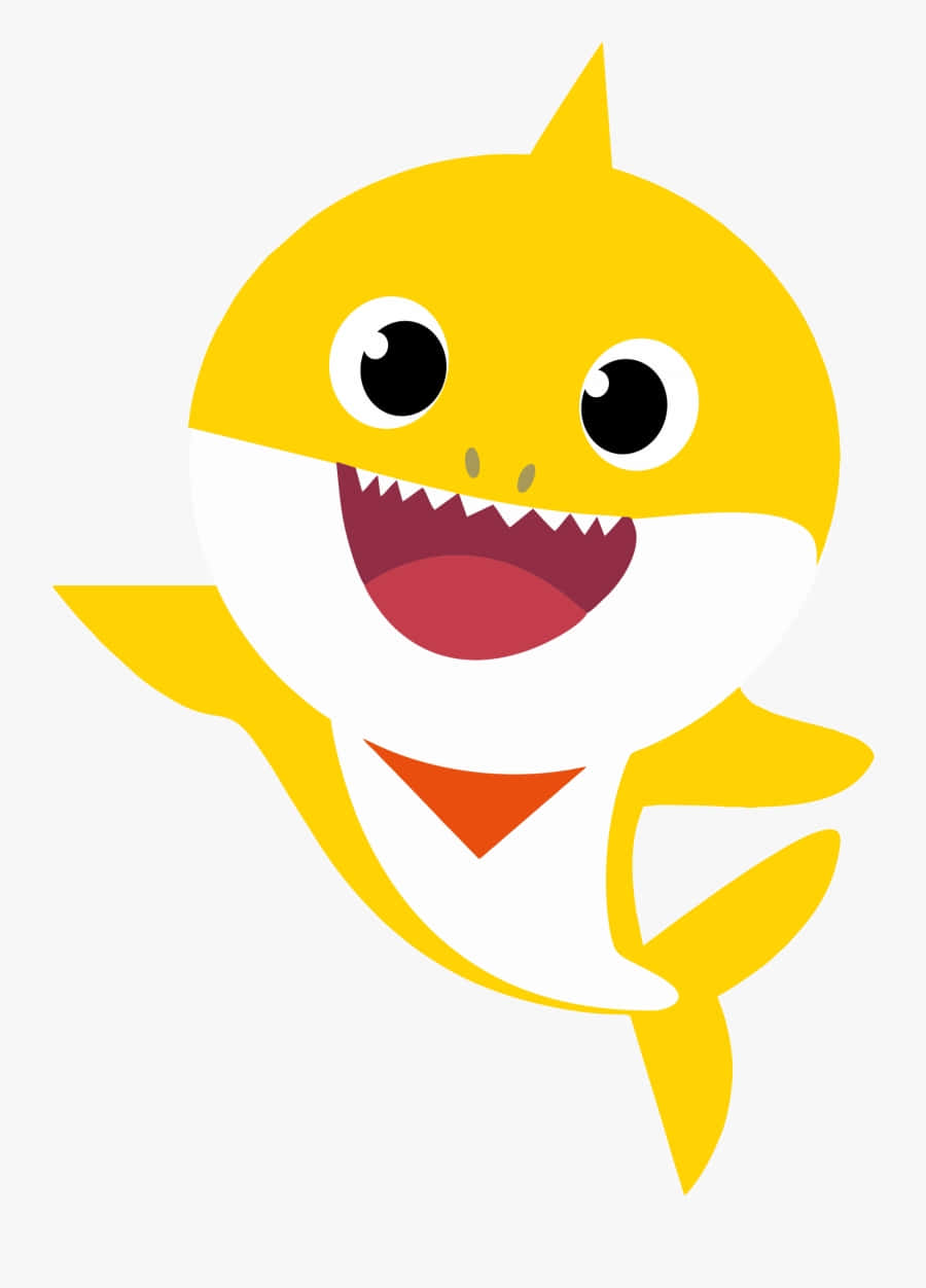 Baby Shark, yellow, cartoon shark, SD Phone Wallpaper