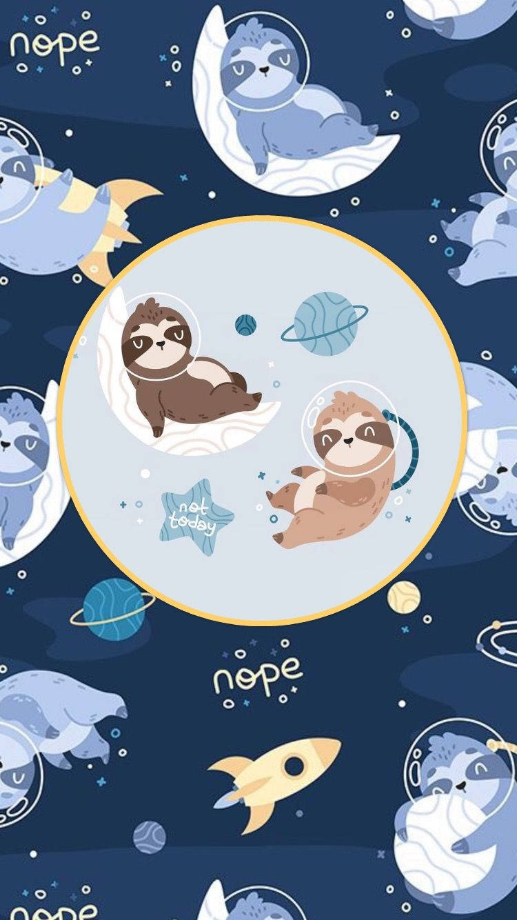 baby sloths, astronaut helmets, planets, HD Phone Wallpaper