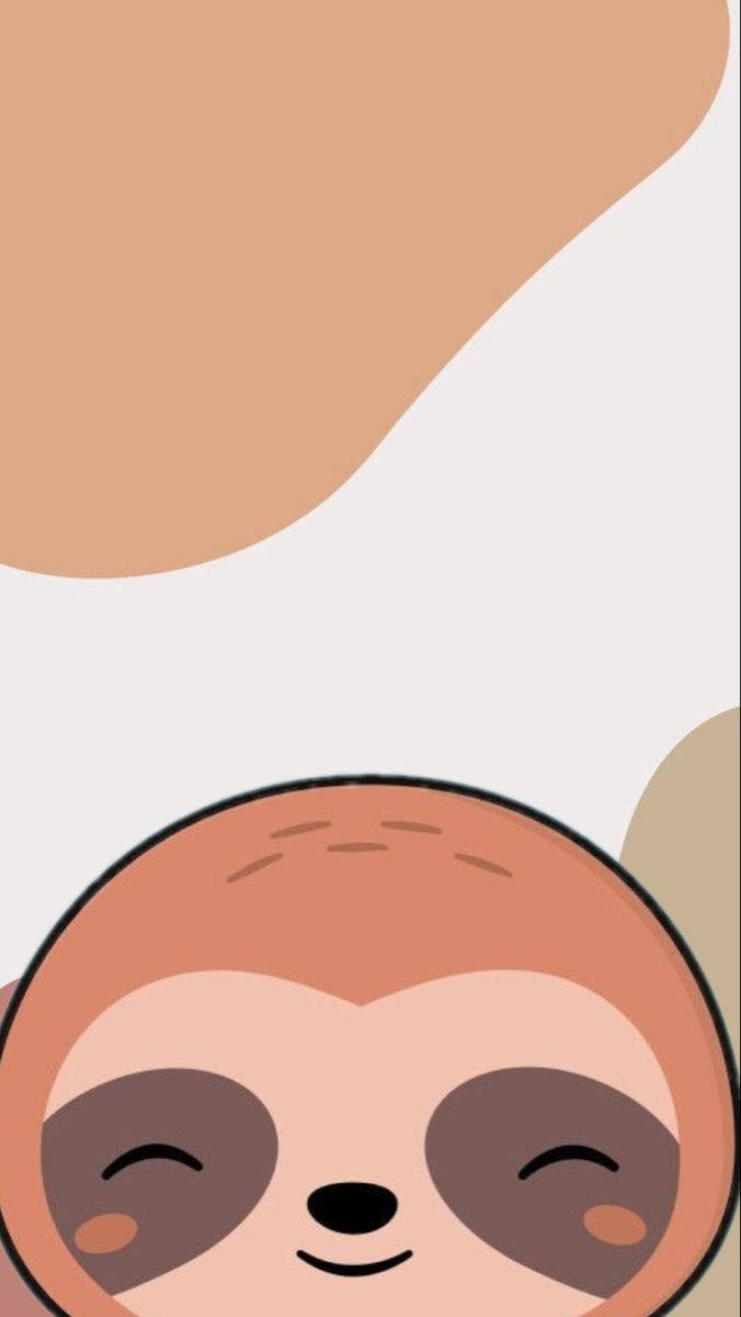 Baby Sloth, closed eyes, smile, SD Phone Wallpaper