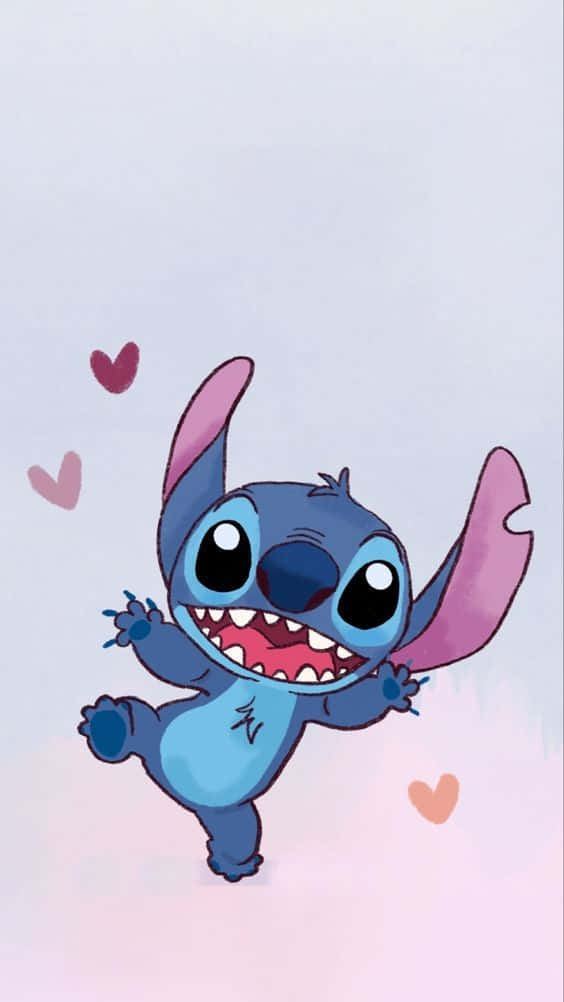 Stitch, blue alien, big eyes, SD Phone Wallpaper