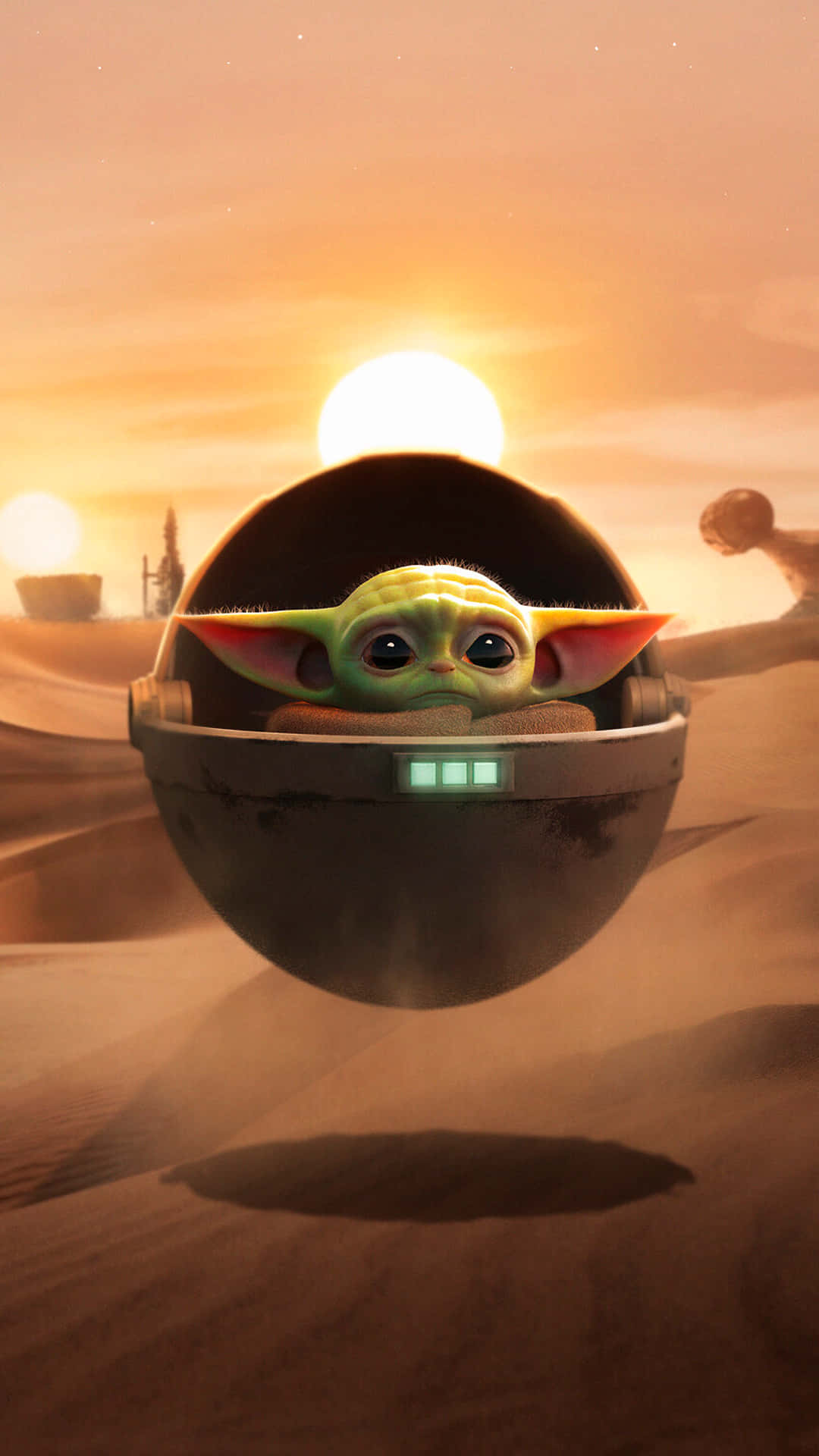 Baby Yoda, green-skinned, large ears, Full HD Phone Wallpaper