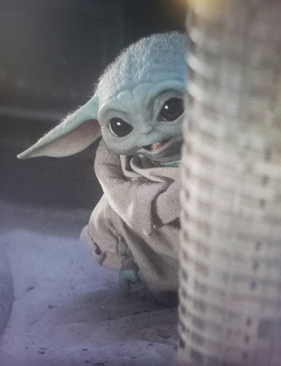 Baby Yoda, green-skinned, big ears, HD Phone Wallpaper