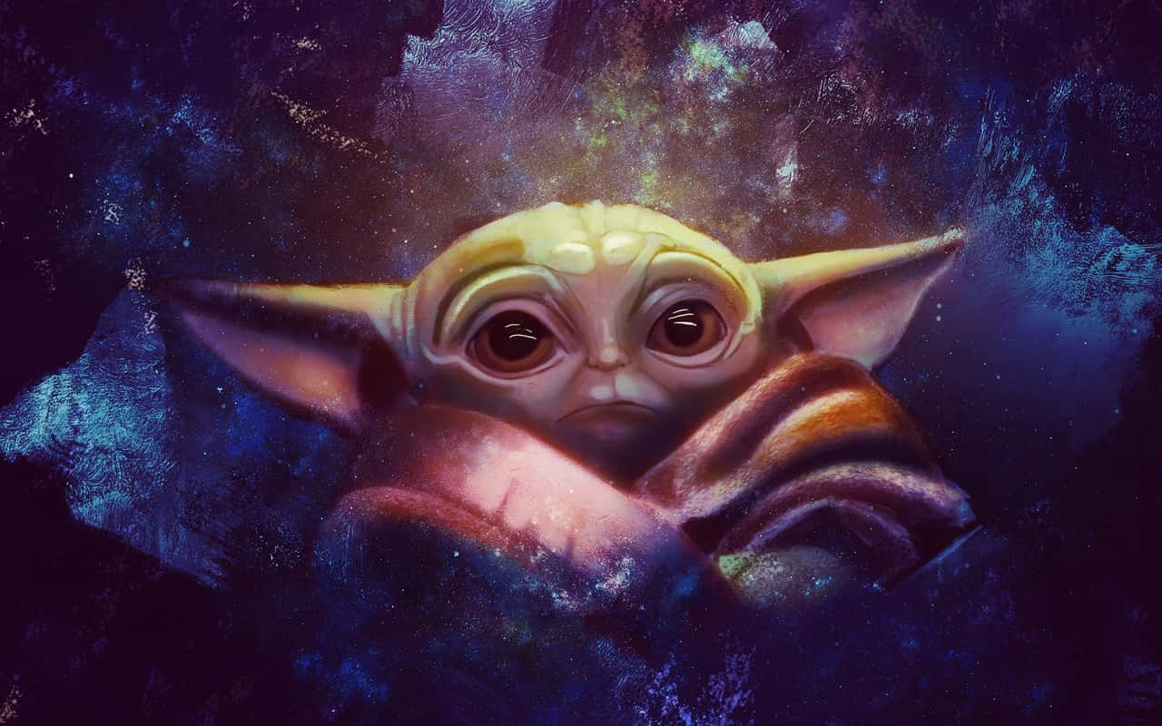 Baby Yoda, glowing eyes, blanket, HD Desktop Wallpaper
