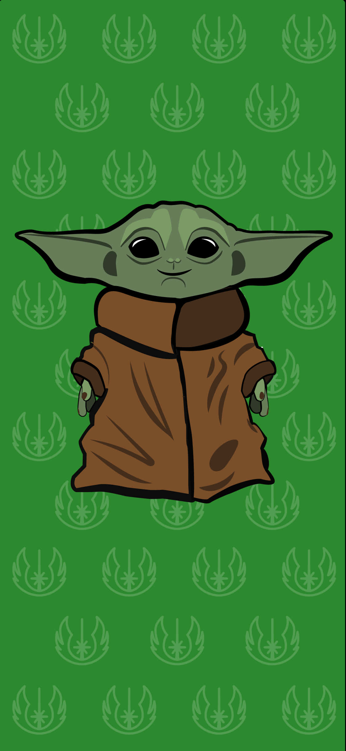 Baby Yoda, green baby Yoda, brown robe, Full HD Phone Wallpaper